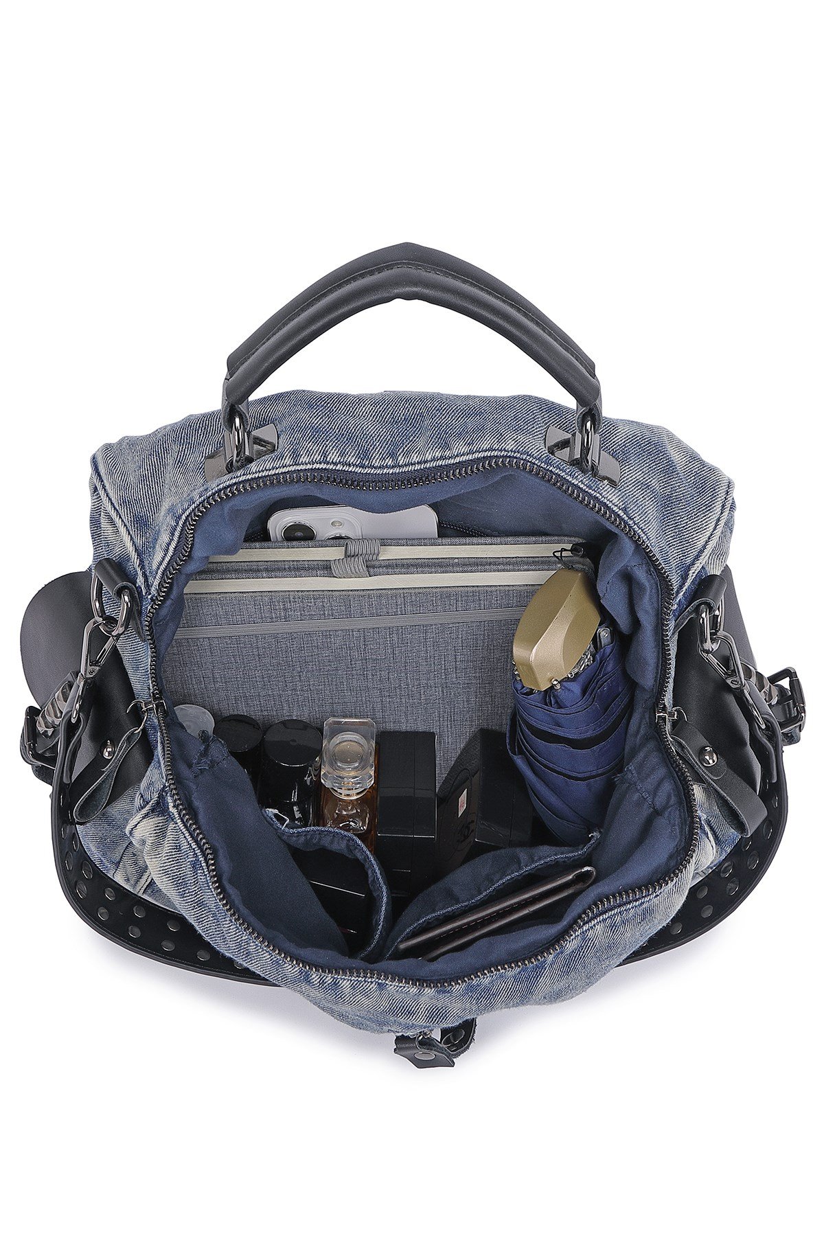 Denim Kot Kumaşı Kadın Sırt Çantası Barcelona 3218