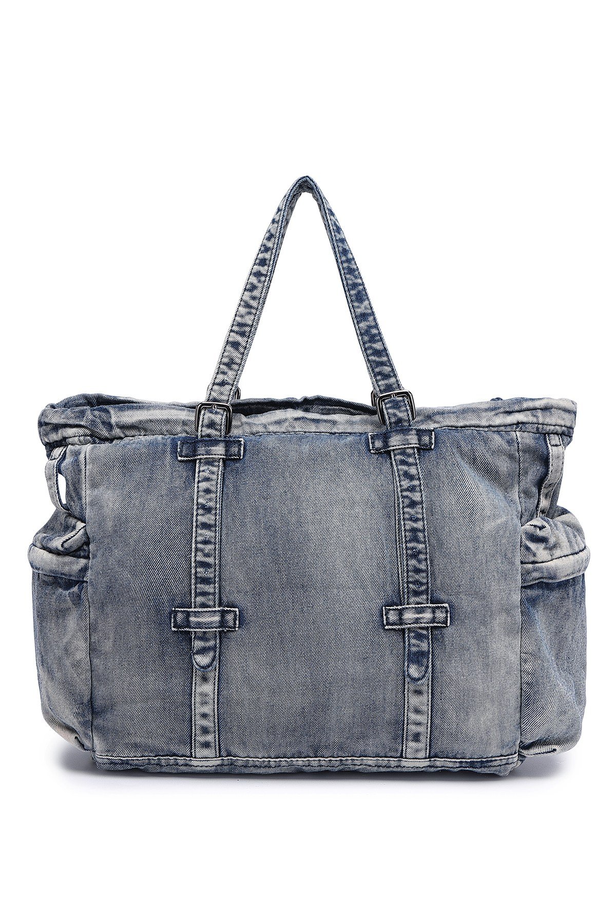 Denim Kot Kumaşı Omuz Kadın Çantası Barcelona 3216