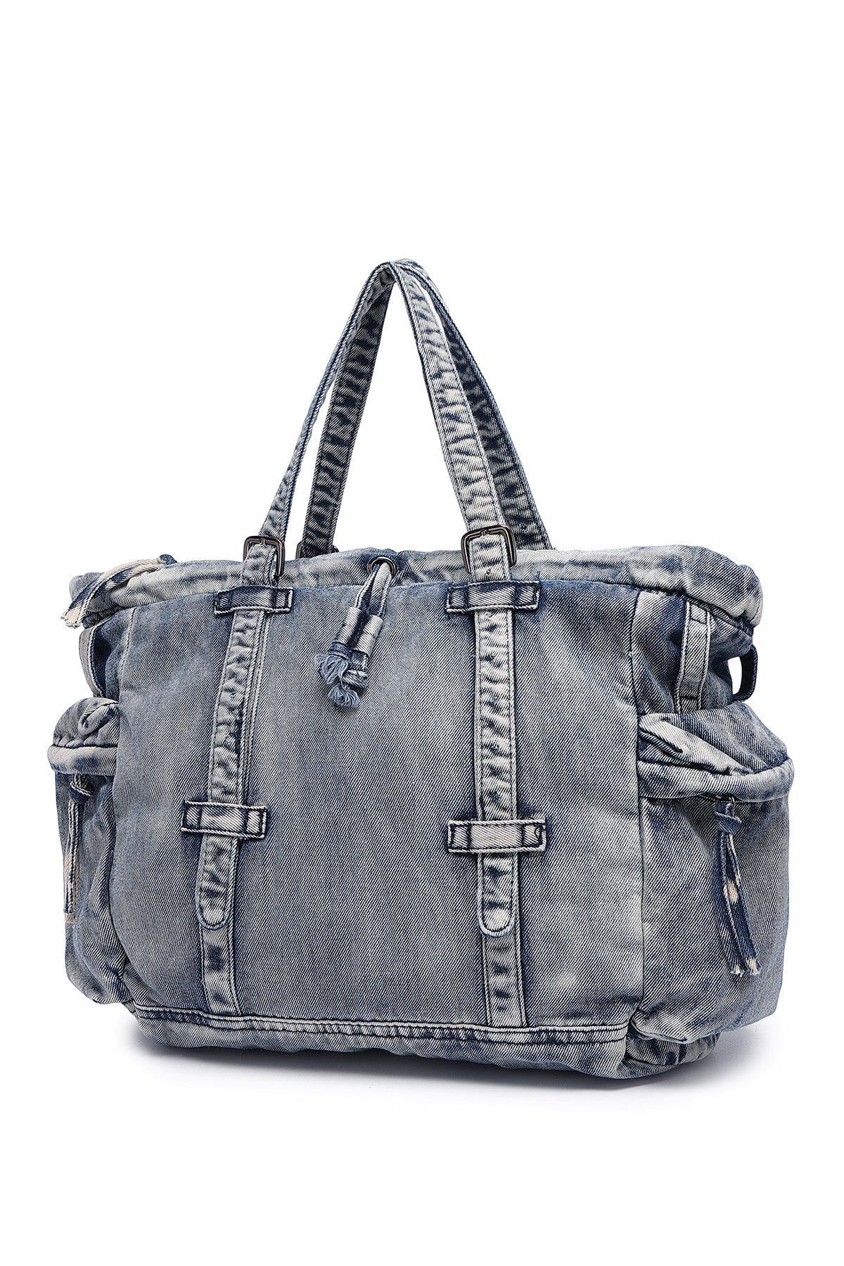 Denim Kot Kumaşı Omuz Kadın Çantası Barcelona 3216