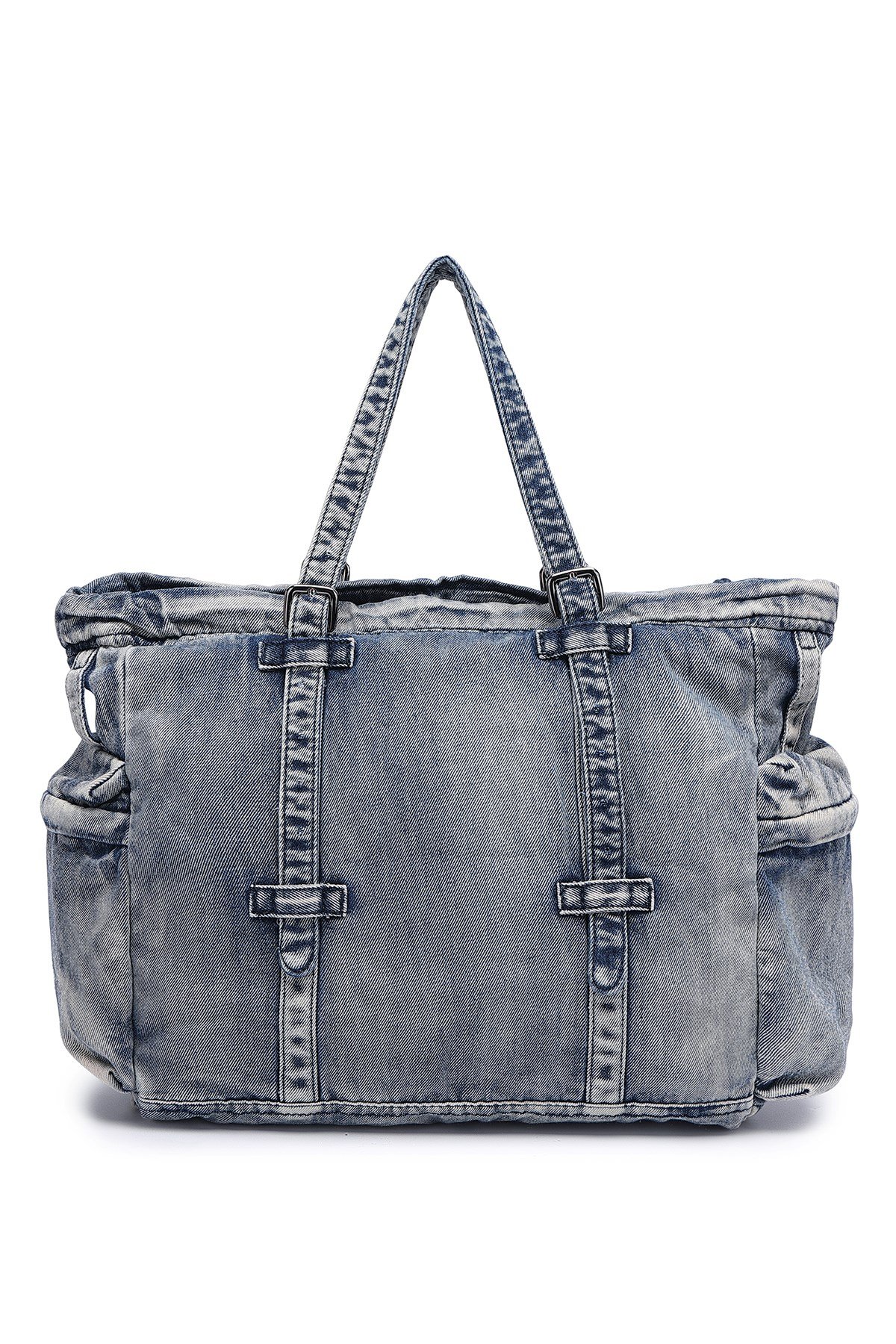 Denim Kot Kumaşı Omuz Kadın Çantası Barcelona 3216
