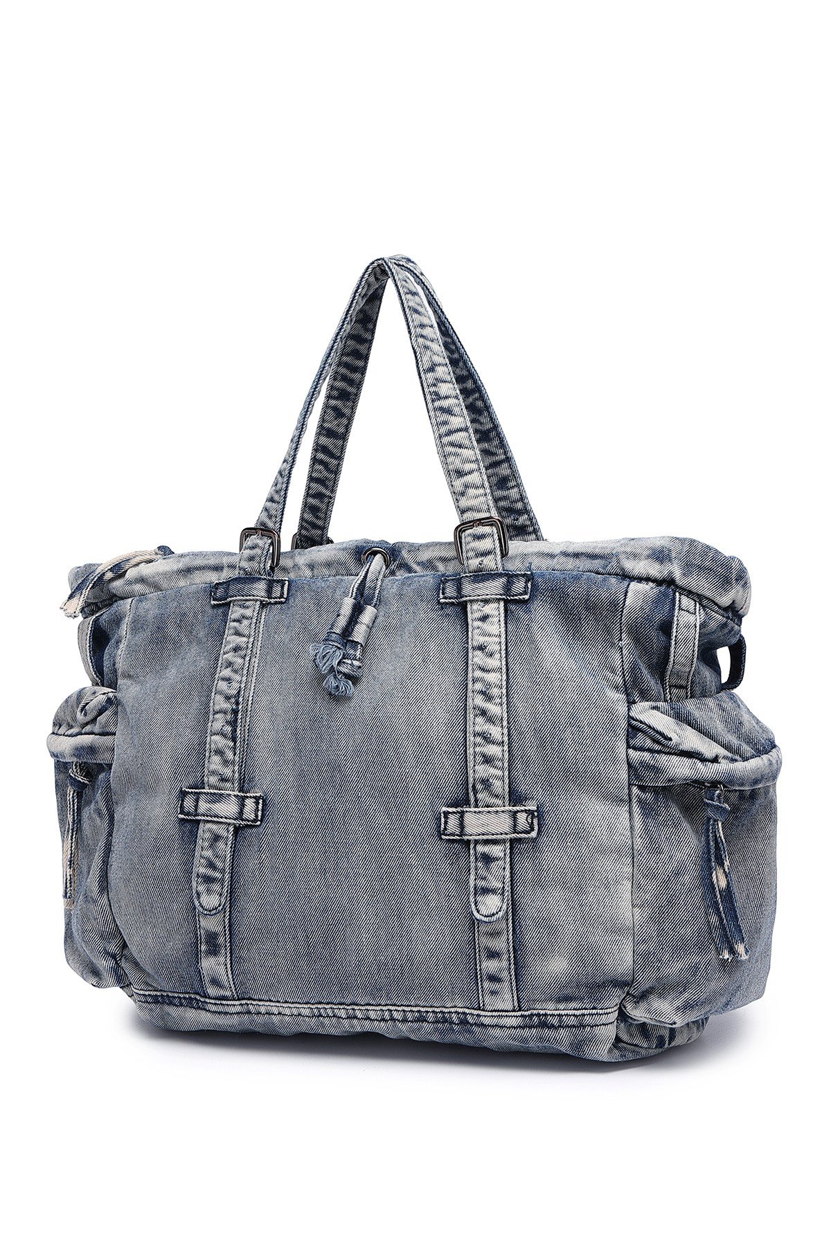 Denim Kot Kumaşı Omuz Kadın Çantası Barcelona 3216