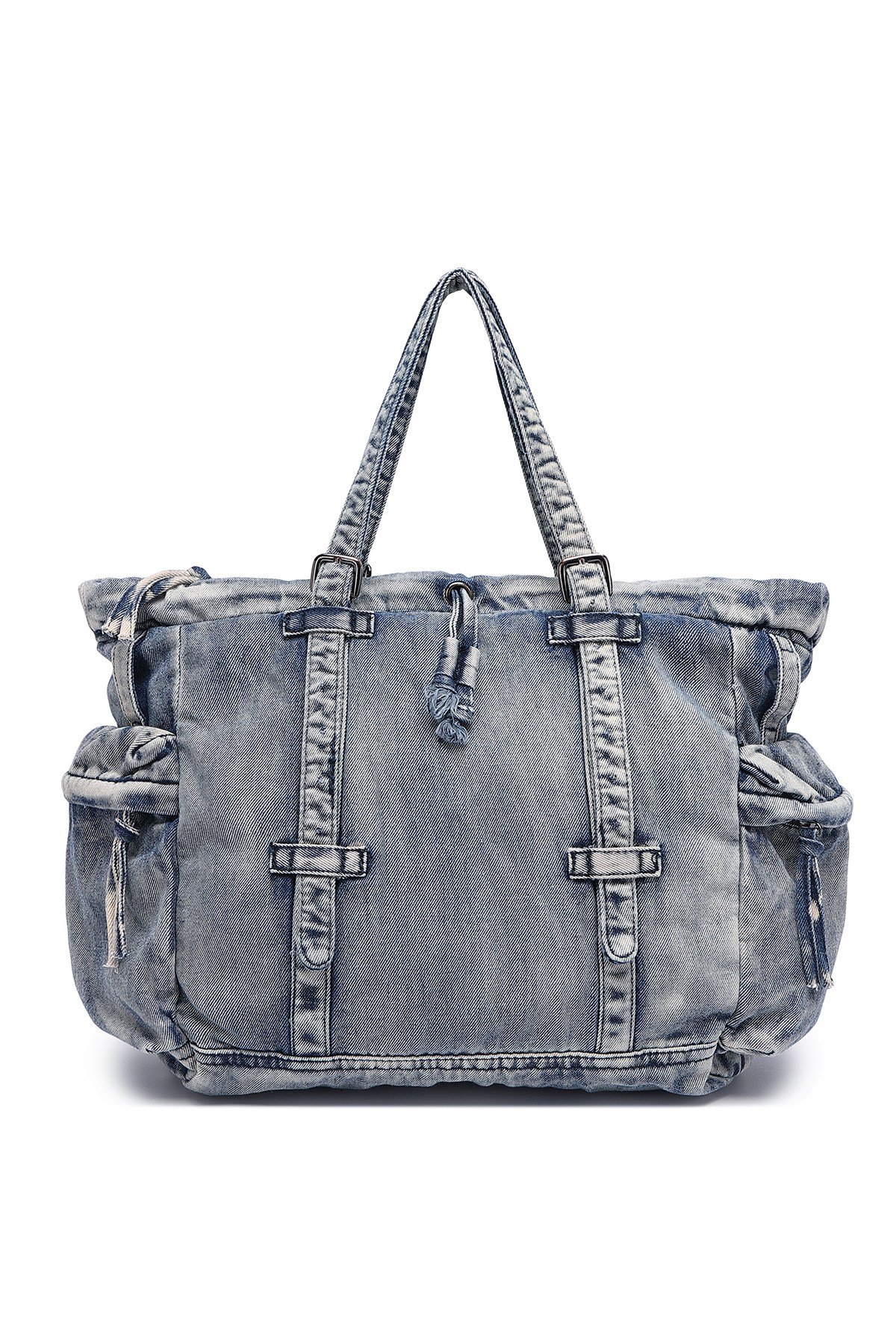 Denim Kot Kumaşı Omuz Kadın Çantası Barcelona 3216