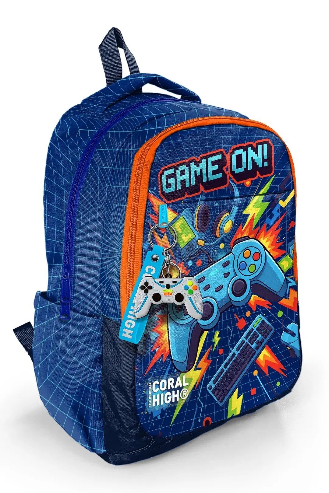 Erkek Çocuk Lacivert Game Desenli 3’lü Okul Çanta Seti SET0133251