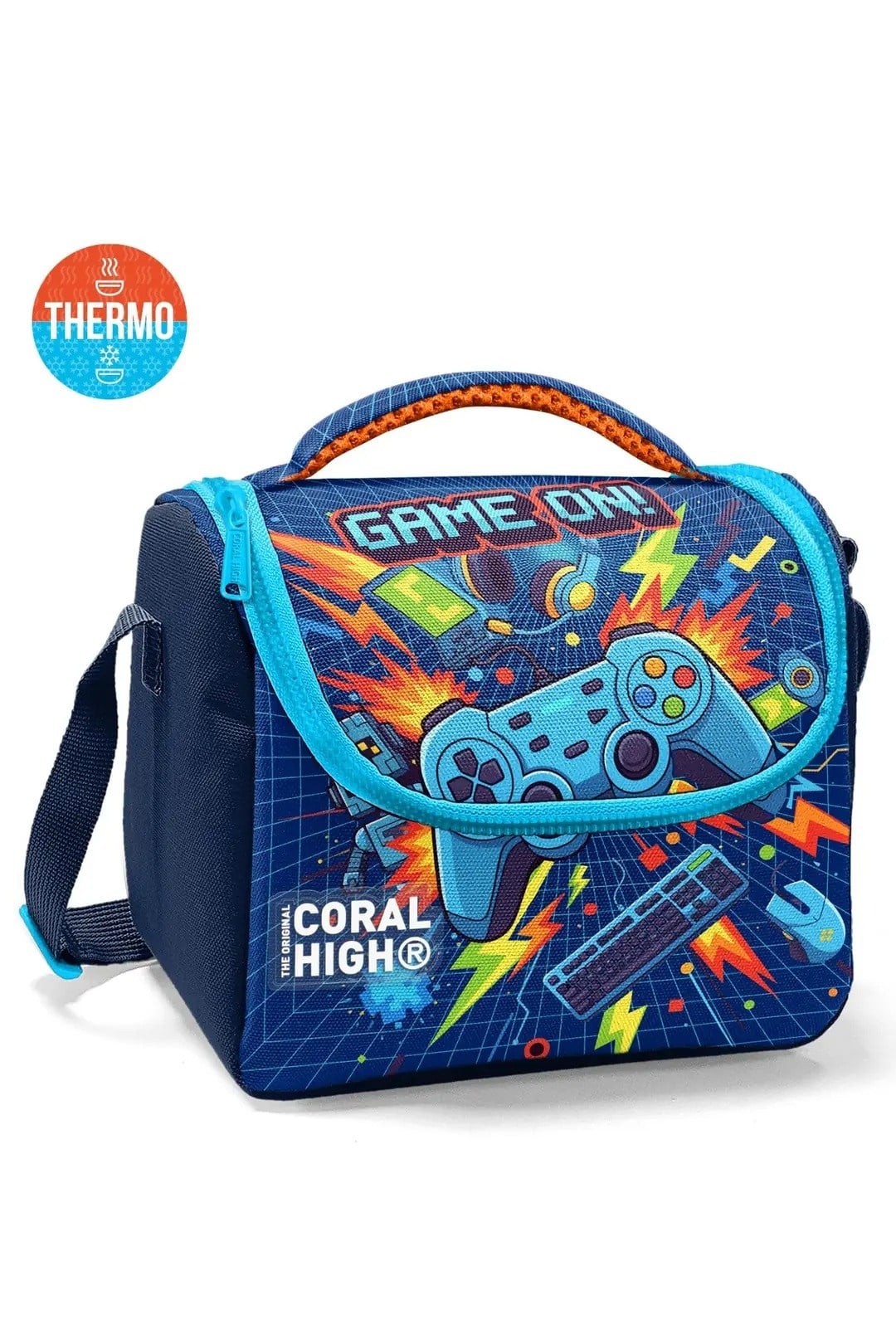 Erkek Çocuk Lacivert Game Desenli 3’lü Okul Çanta Seti SET0133251