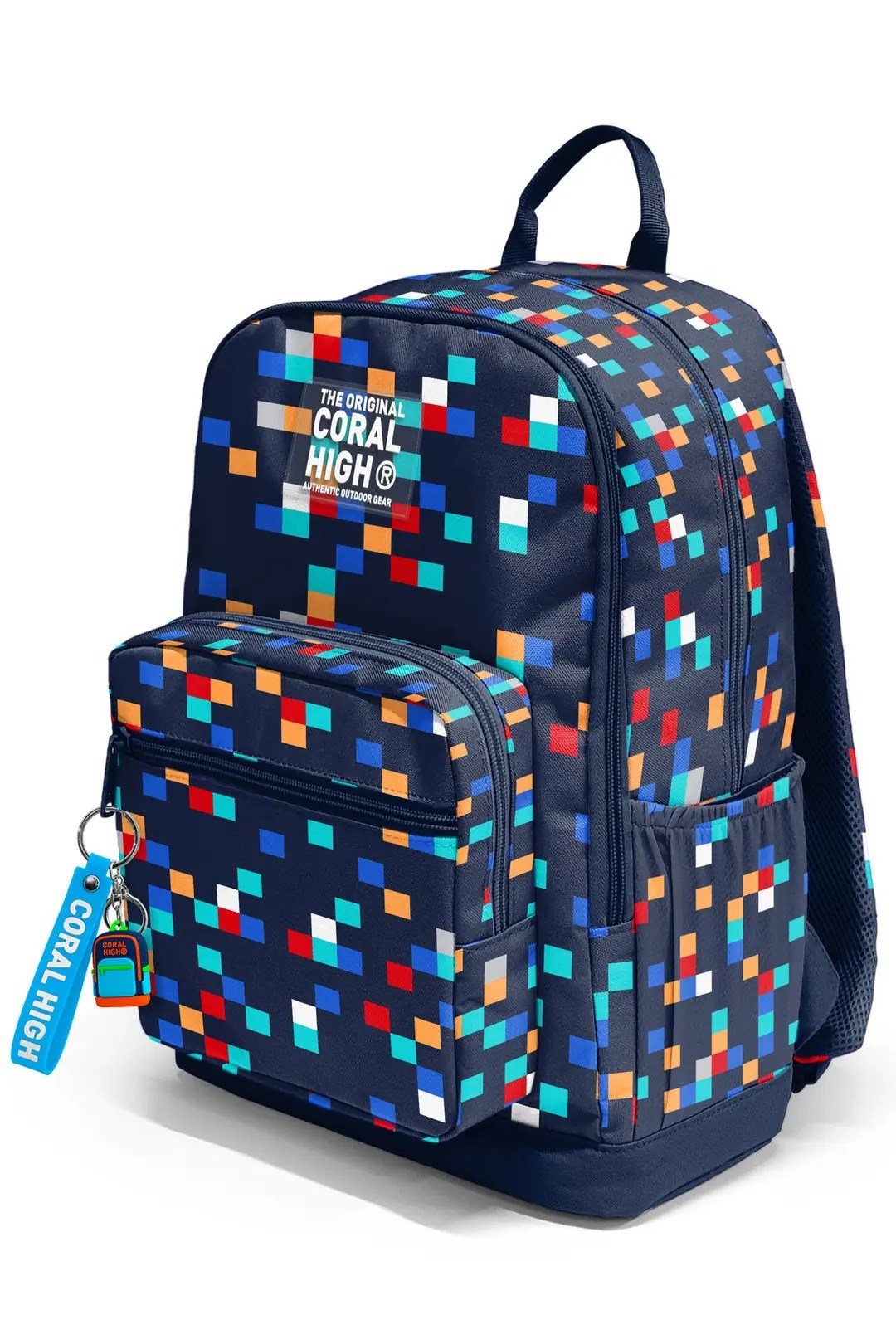 Erkek Çocuk Lacivert Geometrik Desenli Okul Çantası 33235