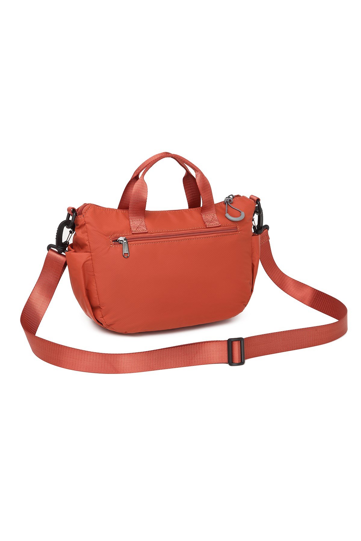 Hafif Kumaş Günlük Küçük Boy Uzun Askılı Kadın Omuz Çantası Kiremit