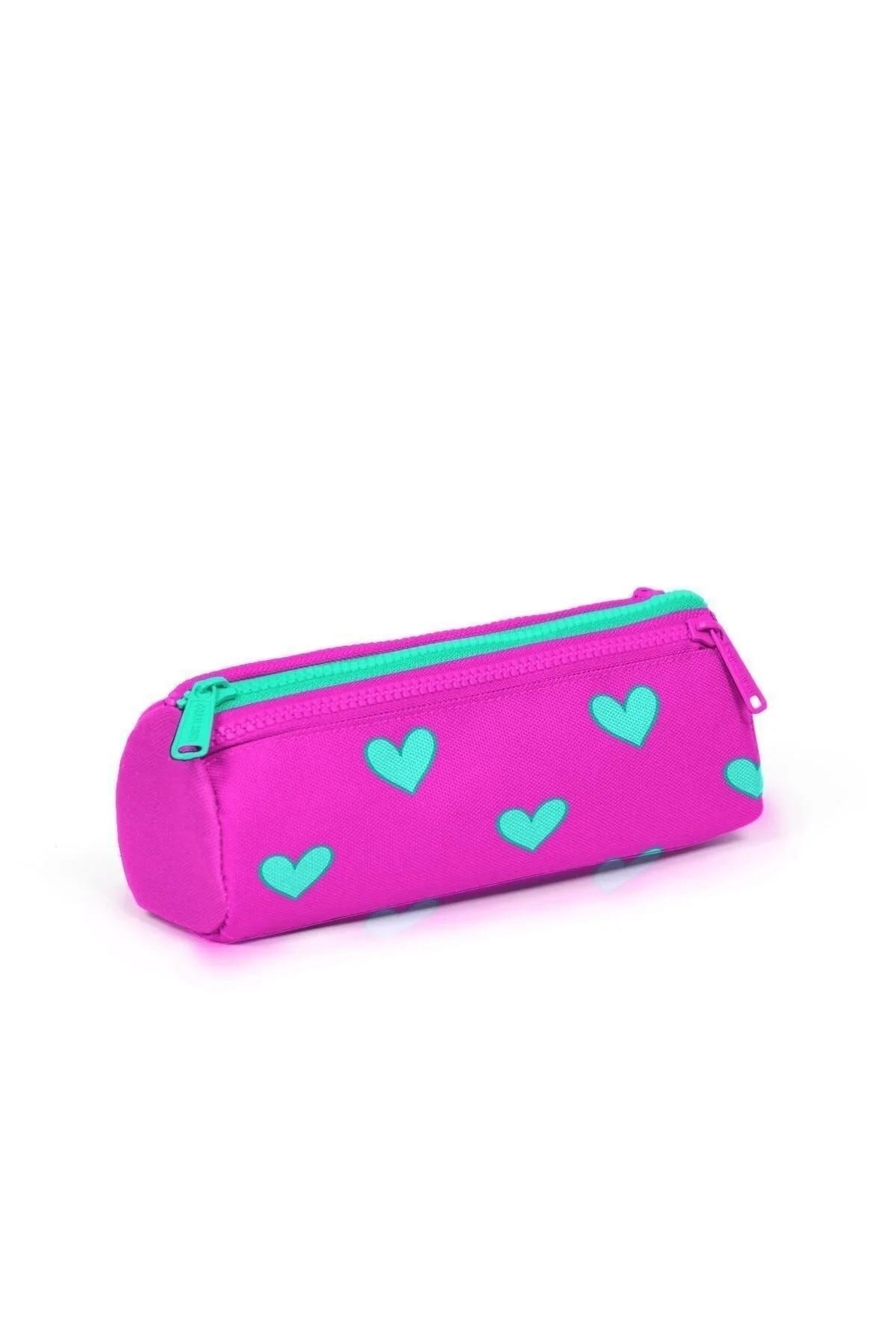 Kids Neon Pembe Su Yeşili Kalp Desenli 3’lü Okul Çanta Seti SET0123113