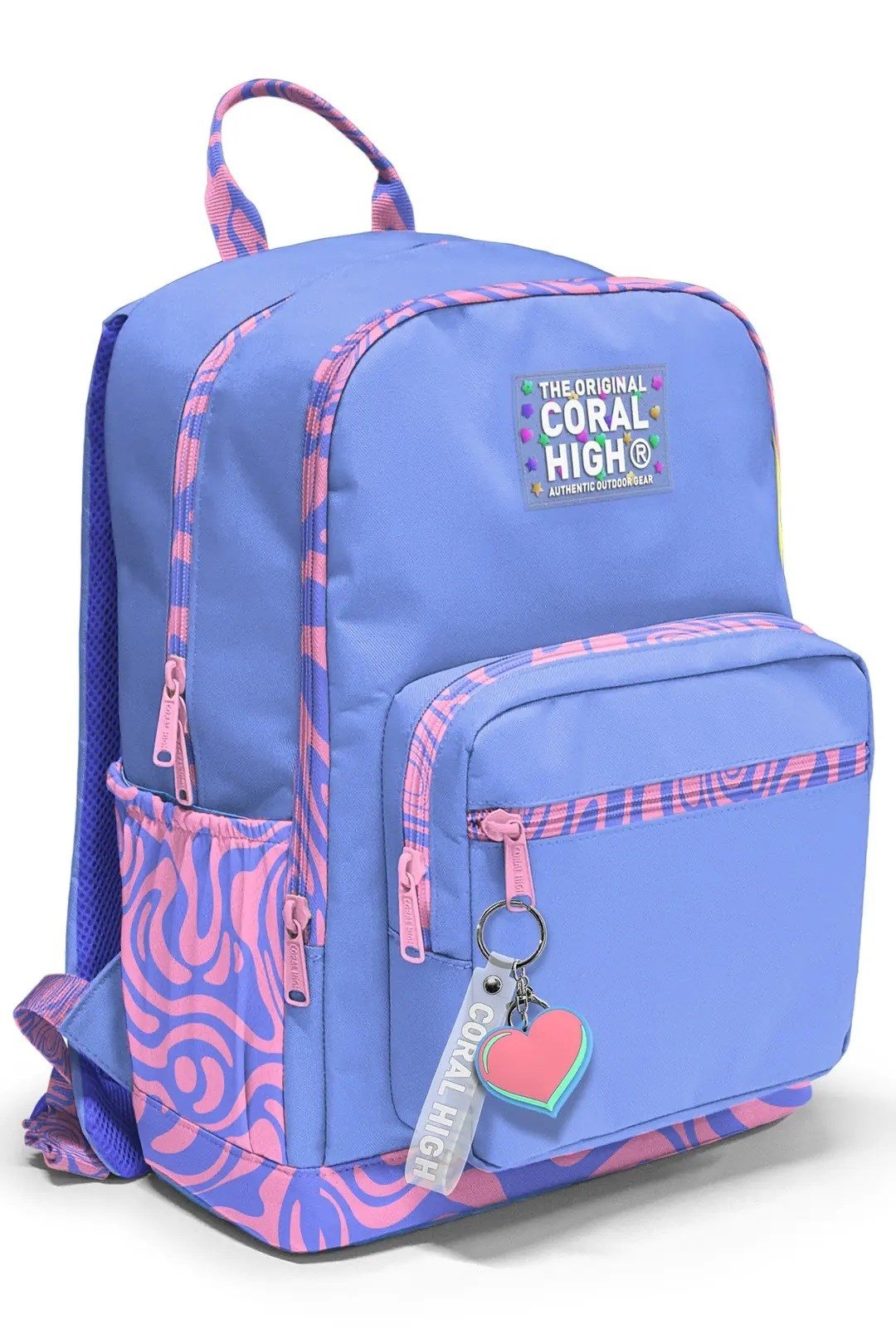 Kız Çocuk Milka Geometrik Desenli 3’lü Okul Çanta Seti SET0133227