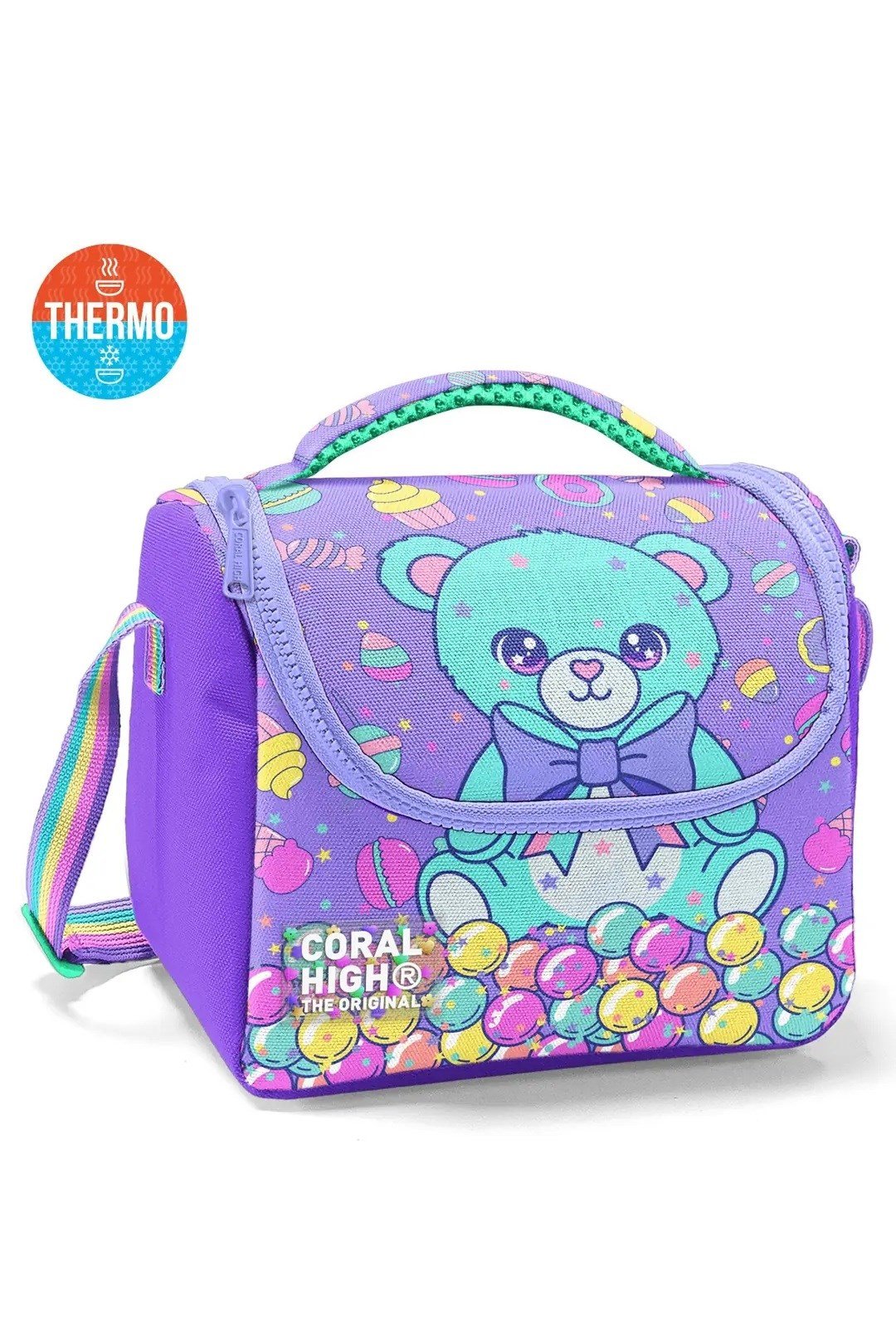 Kız Çocuk Milka Şeker Ayıcık Desenli Desenli 3’lü Okul Çanta Seti SET0133205