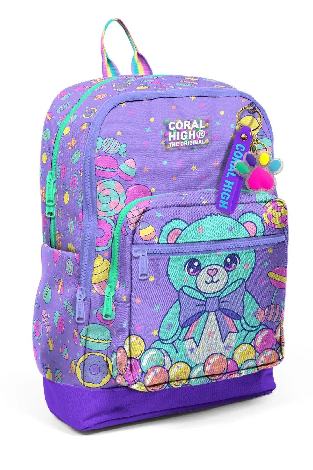 Kız Çocuk Milka Şeker Ayıcık Desenli Desenli 3’lü Okul Çanta Seti SET0133205