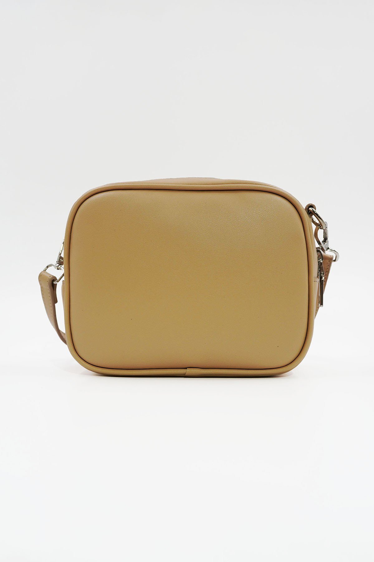 Küçük Boy  Crossbody Çapraz Askılı Kadın Omuz Çantası Nude