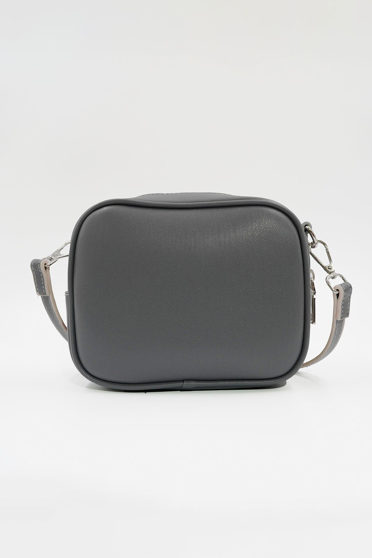 Küçük Boy  Crossbody Çapraz Askılı Kadın Omuz Çantası Gri