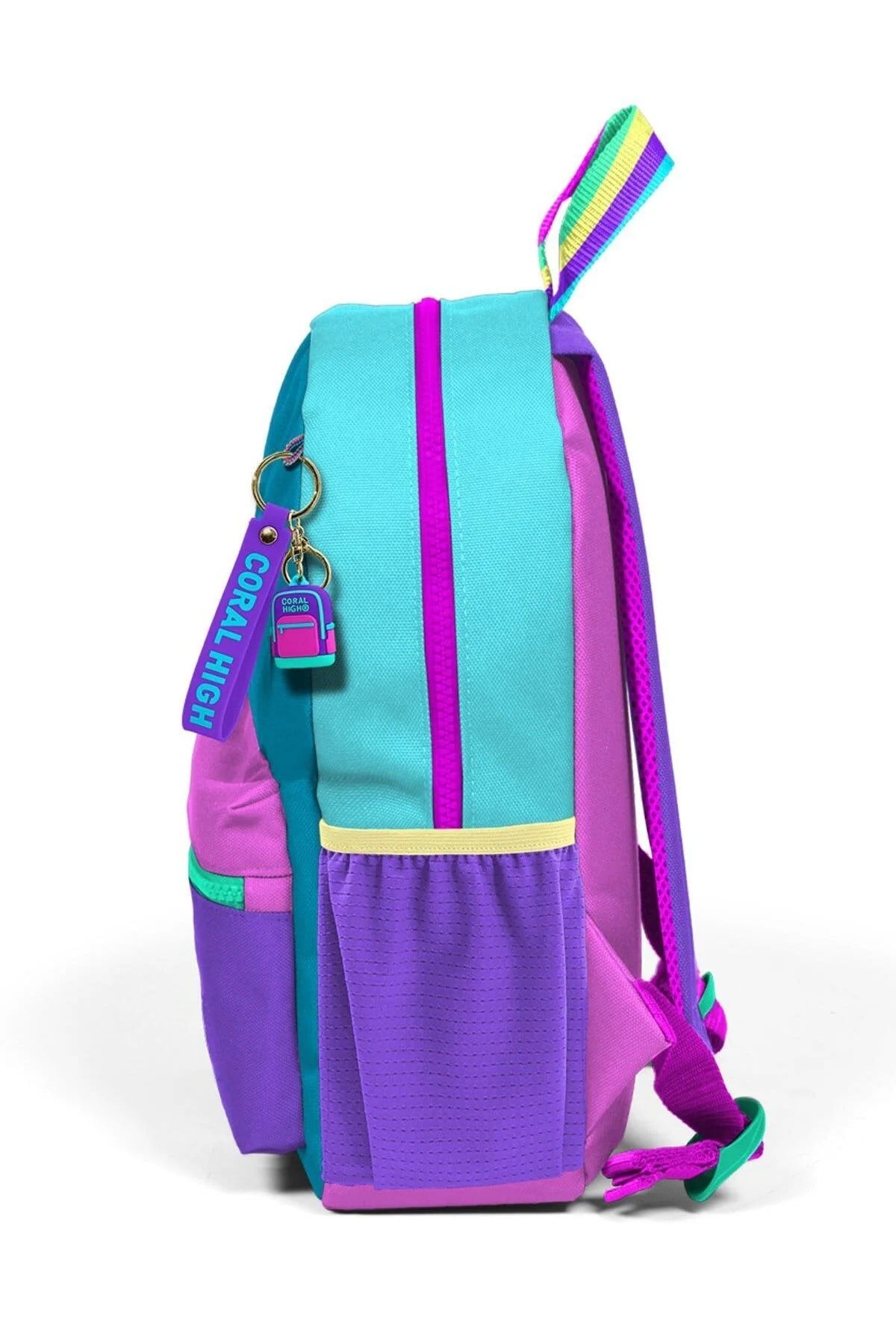 Minik Yuva Sırt Çantası Pembe Pastel Renkli İki Bölmeli 23559