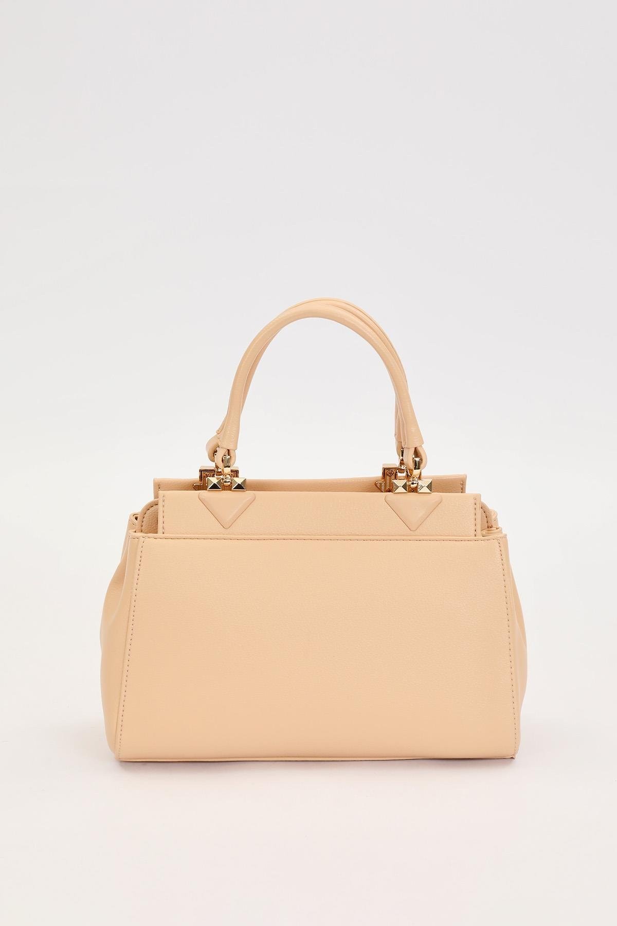 Pembe Şerit Dikiş Model El Çantası