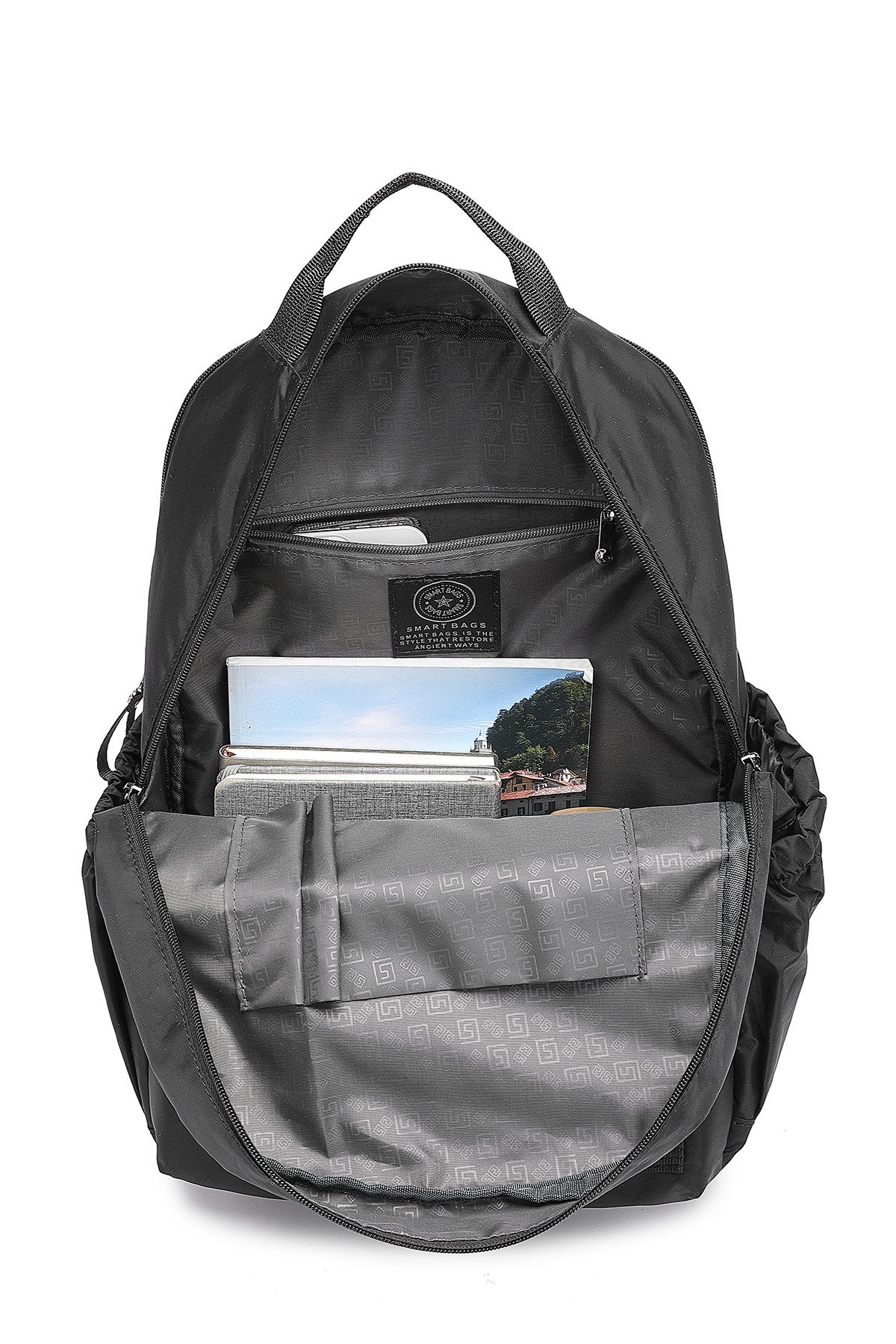 Smart Bags Büyük Boy Laptop Bölmeli Günlük ve Okul İçin Uygun Su Geçirmez Sırt Çantası 8718 Lacivert