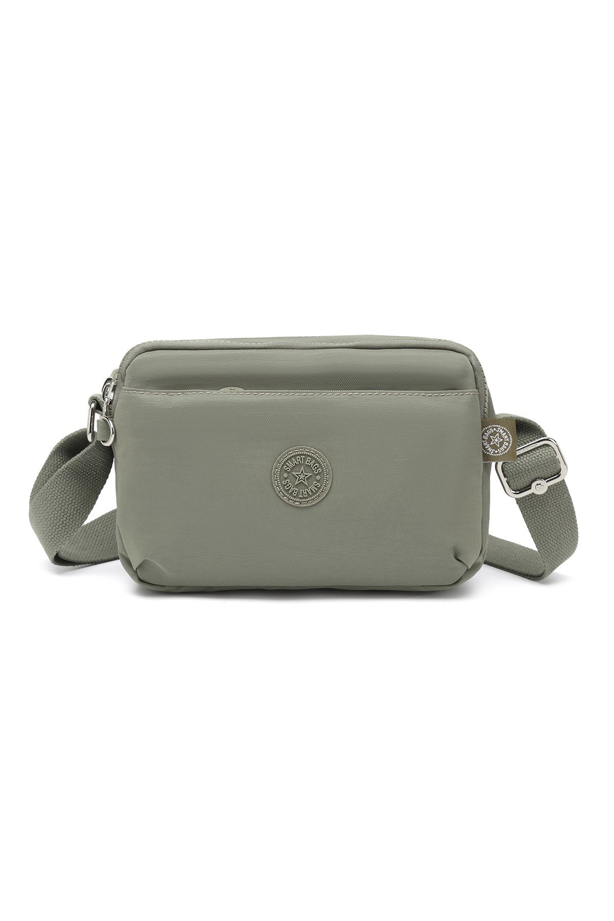 Smart Bags Günlük Küçük Boy Su Geçirmez Hafif Krınkıl Kumaş Kadın Omuz Çantası Yeşil