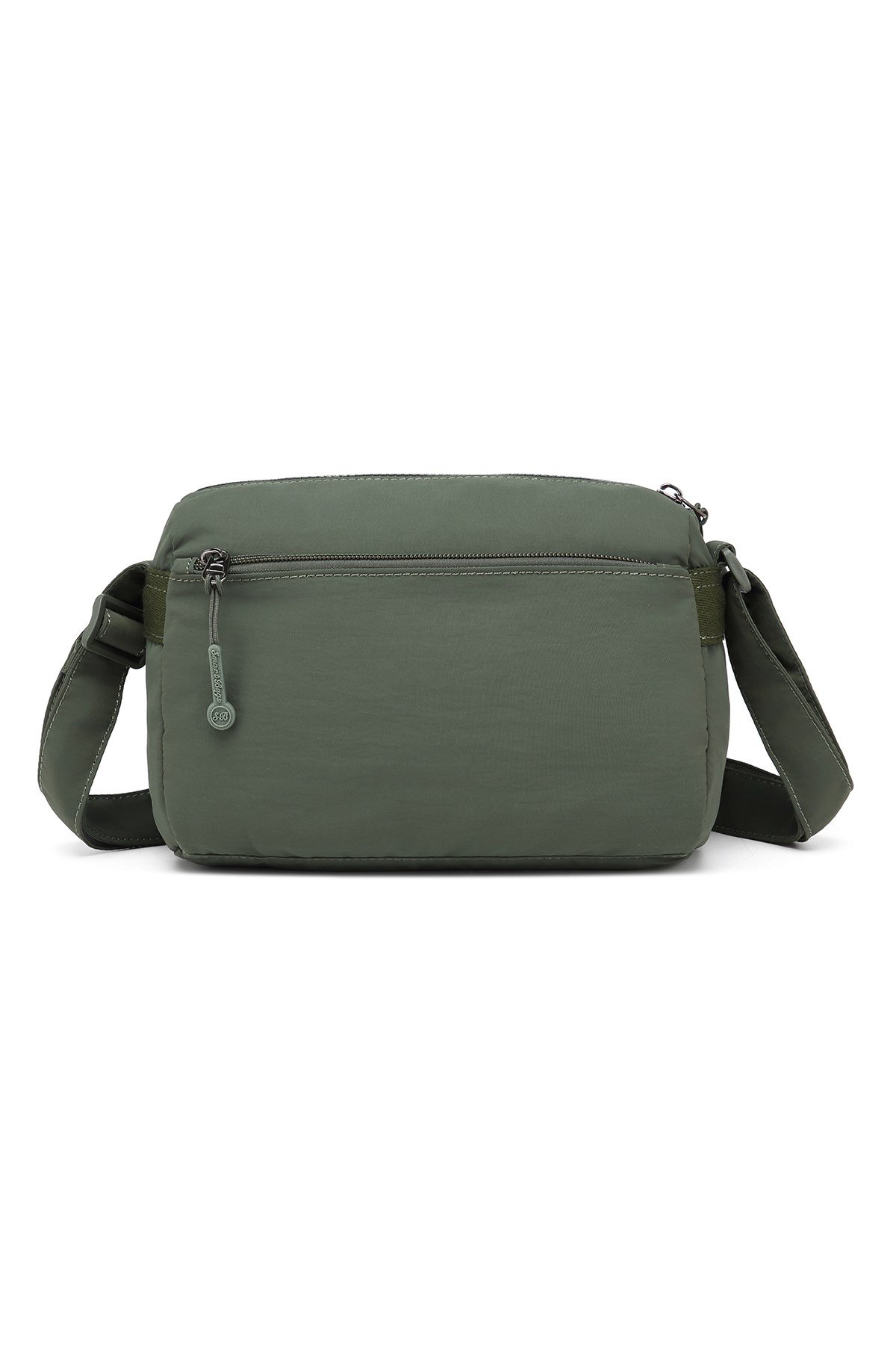Smart Bags Haki Kadın Omuz Çantası Hafif Kumaş Çok Cepli Çapraz Uzun Askılı