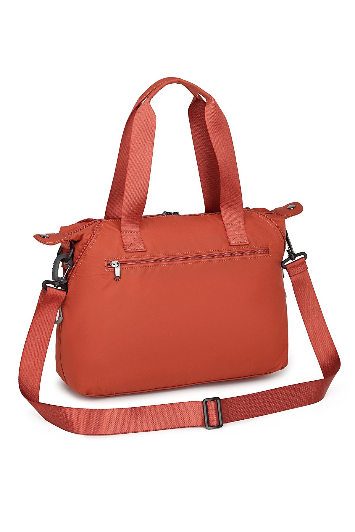 Smart Bags Kiremit Omuz ve Spor Çantası Hafif Kumaş Uzun Askılı Çok Cepli