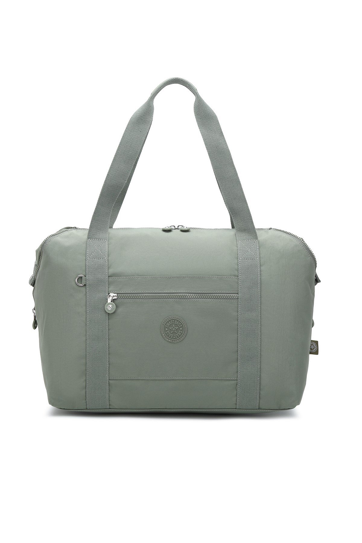 Smart Bags Orta Boy Su Geçirmez Extra Hafif Krınkıl Kumaş El Valizi ve Spor Çantası Yeşil