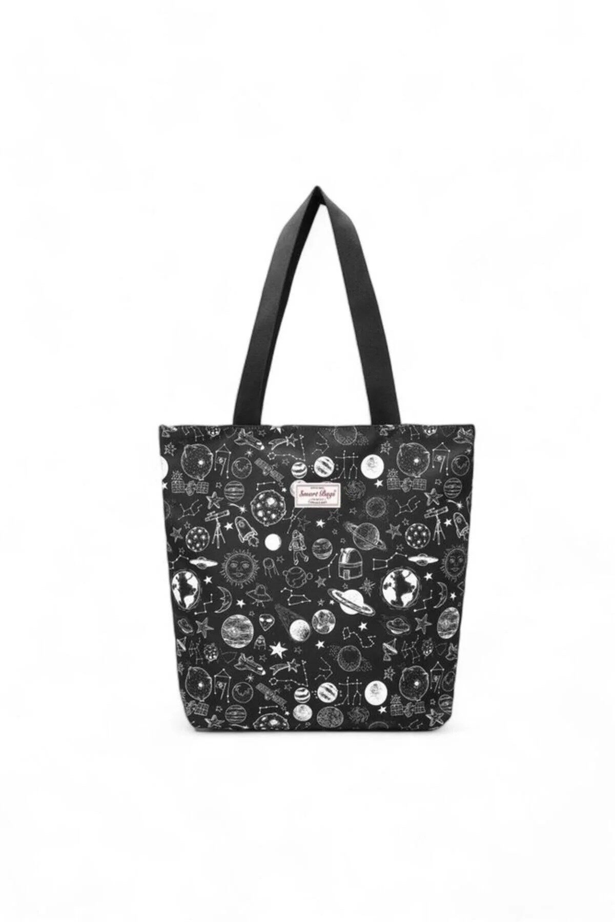Smart Bags Printed Edition Kadın Günlük Hafif Kumaş Omuz Çantası Galaksi