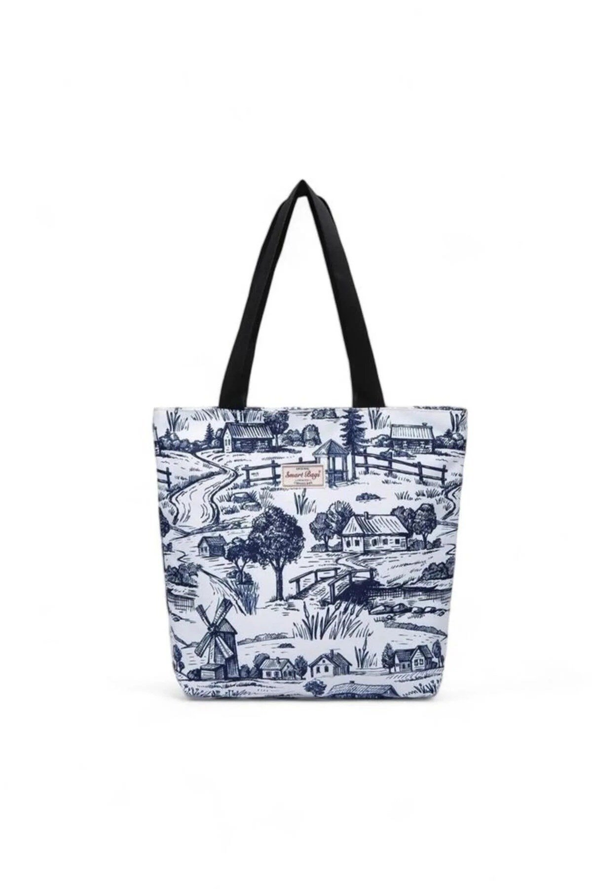 Smart Bags Printed Edition Kadın Günlük Hafif Kumaş Omuz Çantası Manzara