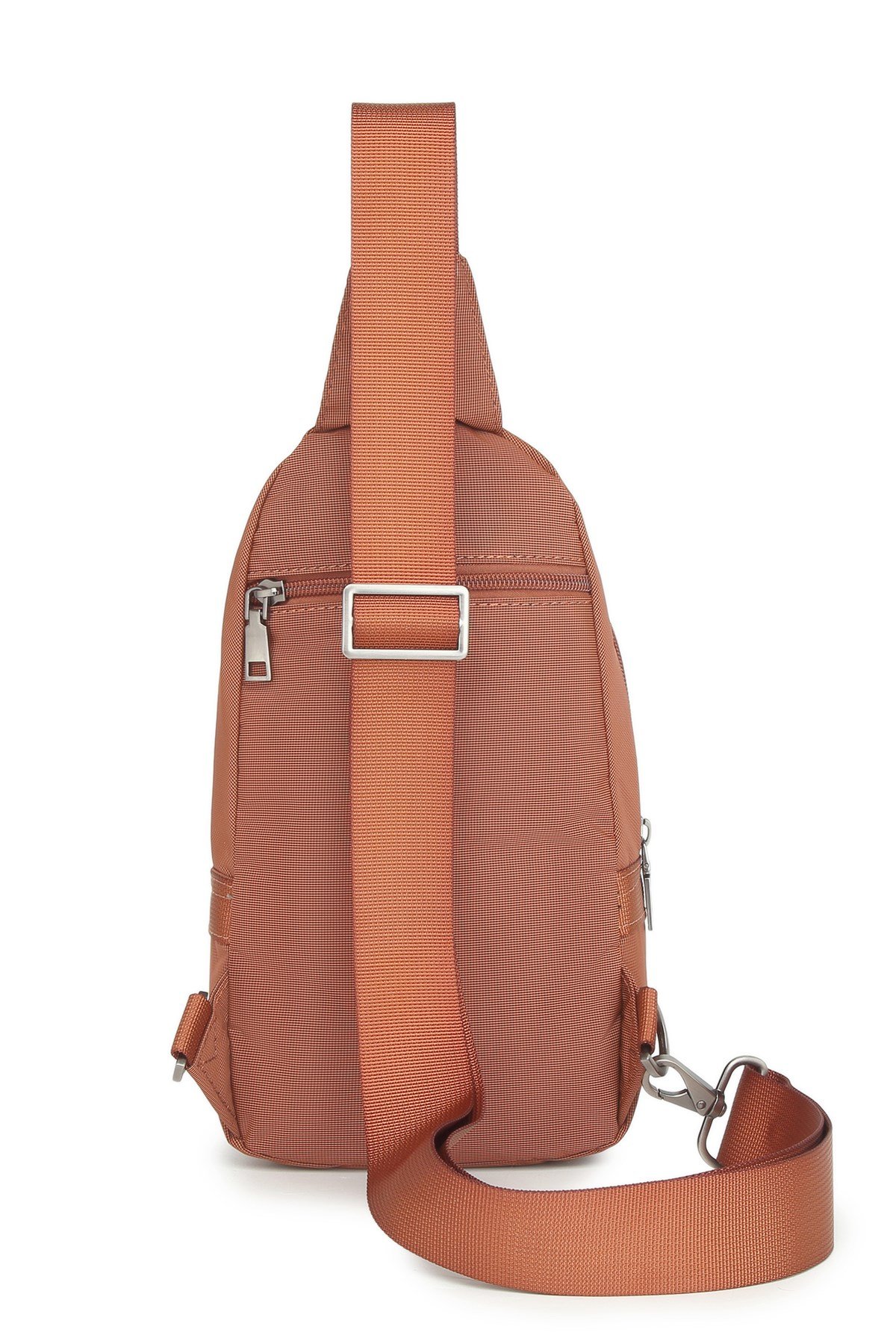 Smart Unisex Body Bag Tasarım Vücut Sırt ve Göğüs Çantası Ayarlanabilir Askılı Kiremit
