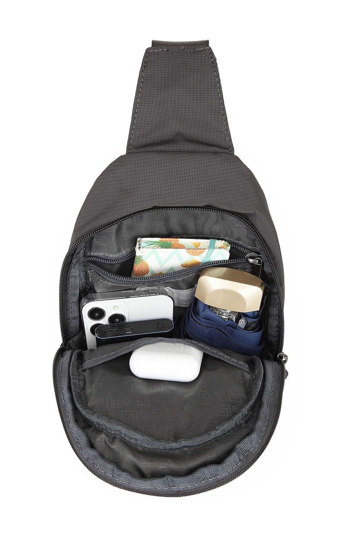 Smart Unisex Body Bag Tasarım Vücut Sırt ve Göğüs Çantası Ayarlanabilir Askılı Siyah