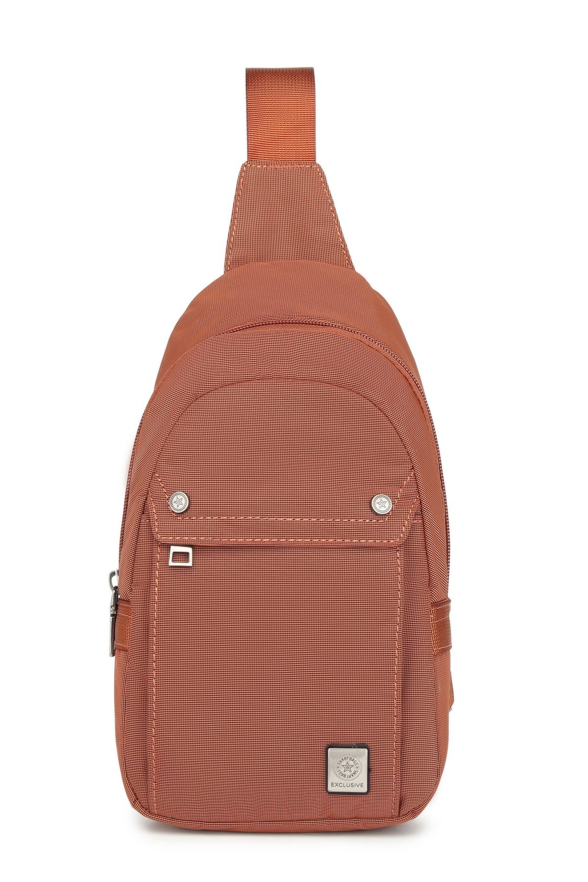 Smart Unisex Body Bag Tasarım Vücut Sırt ve Göğüs Çantası Ayarlanabilir Askılı Kiremit