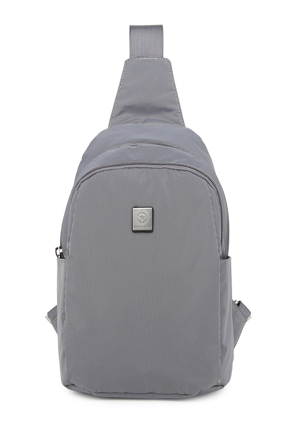 Smart Unisex Body Bag Tasarım Vücut Sırt ve Göğüs Çantası Ayarlanabilir Askılı Gri