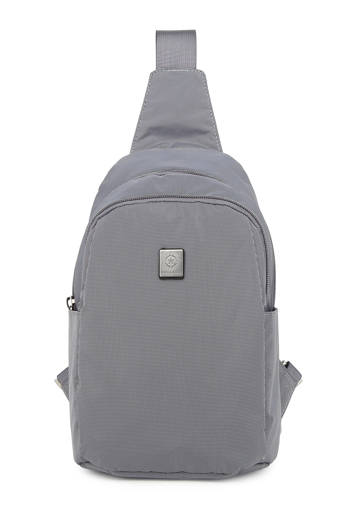 Smart Unisex Body Bag Tasarım Vücut Sırt ve Göğüs Çantası Ayarlanabilir Askılı Gri