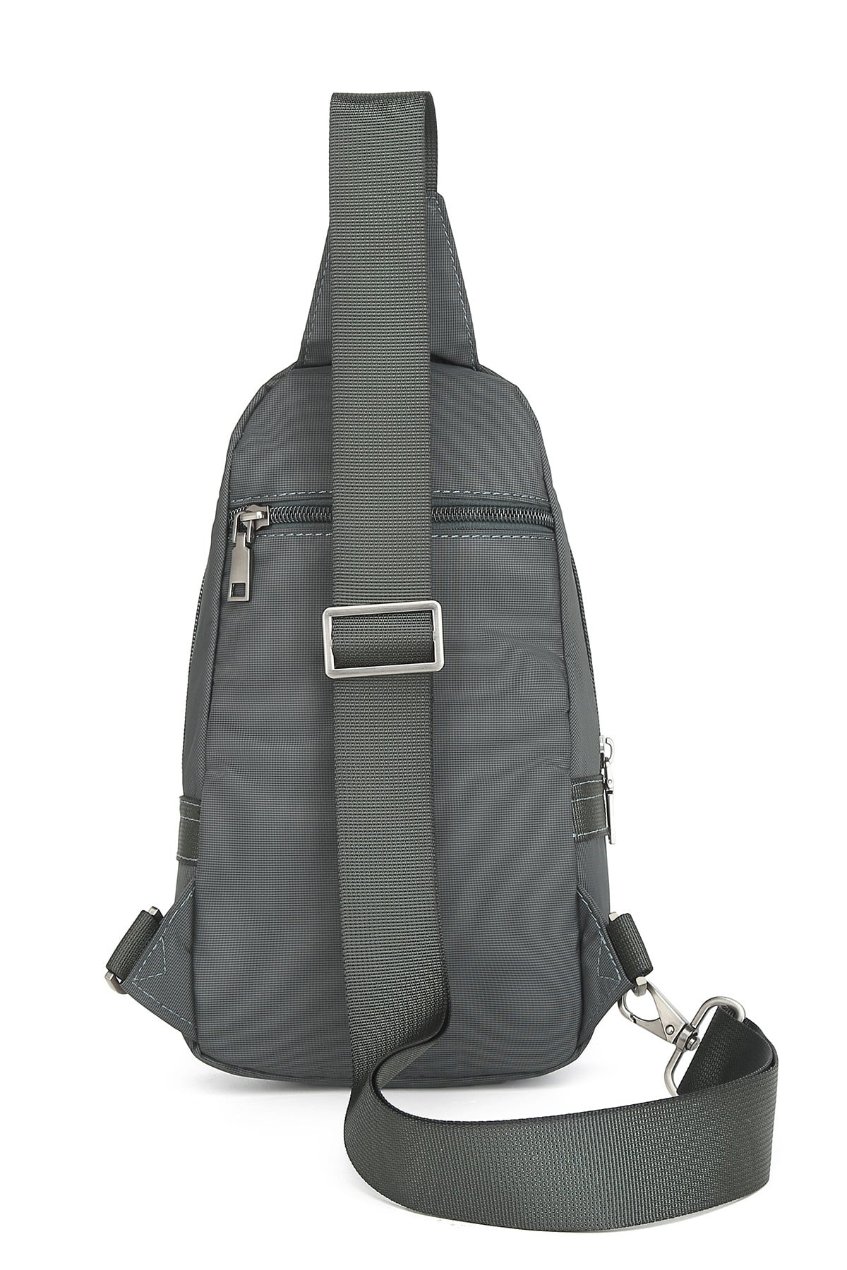 Smart Unisex Body Bag Tasarım Vücut Sırt ve Göğüs Çantası Ayarlanabilir Askılı Gri