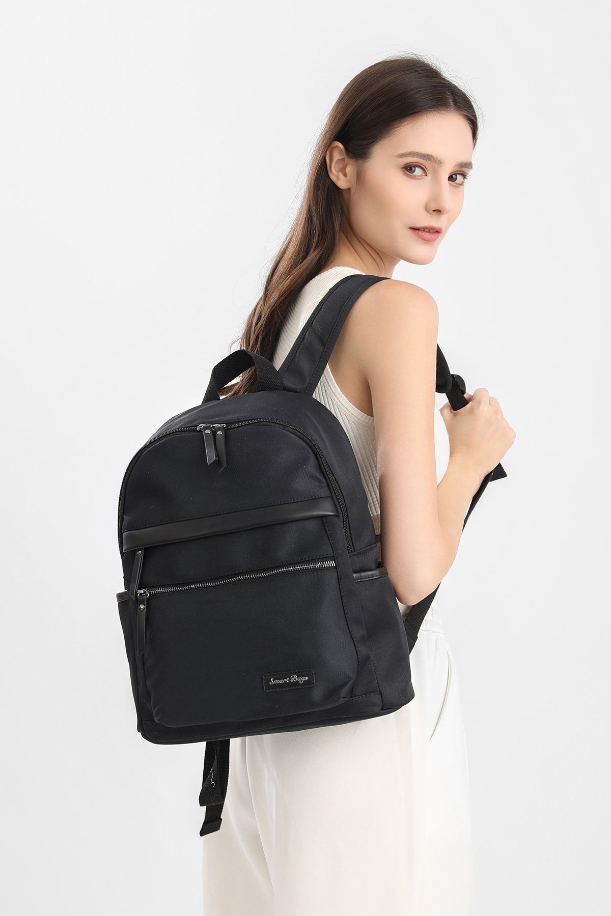 Ten Twill Dimi Kumaş Orta Boy Günlük Kadın Sırt Çantası