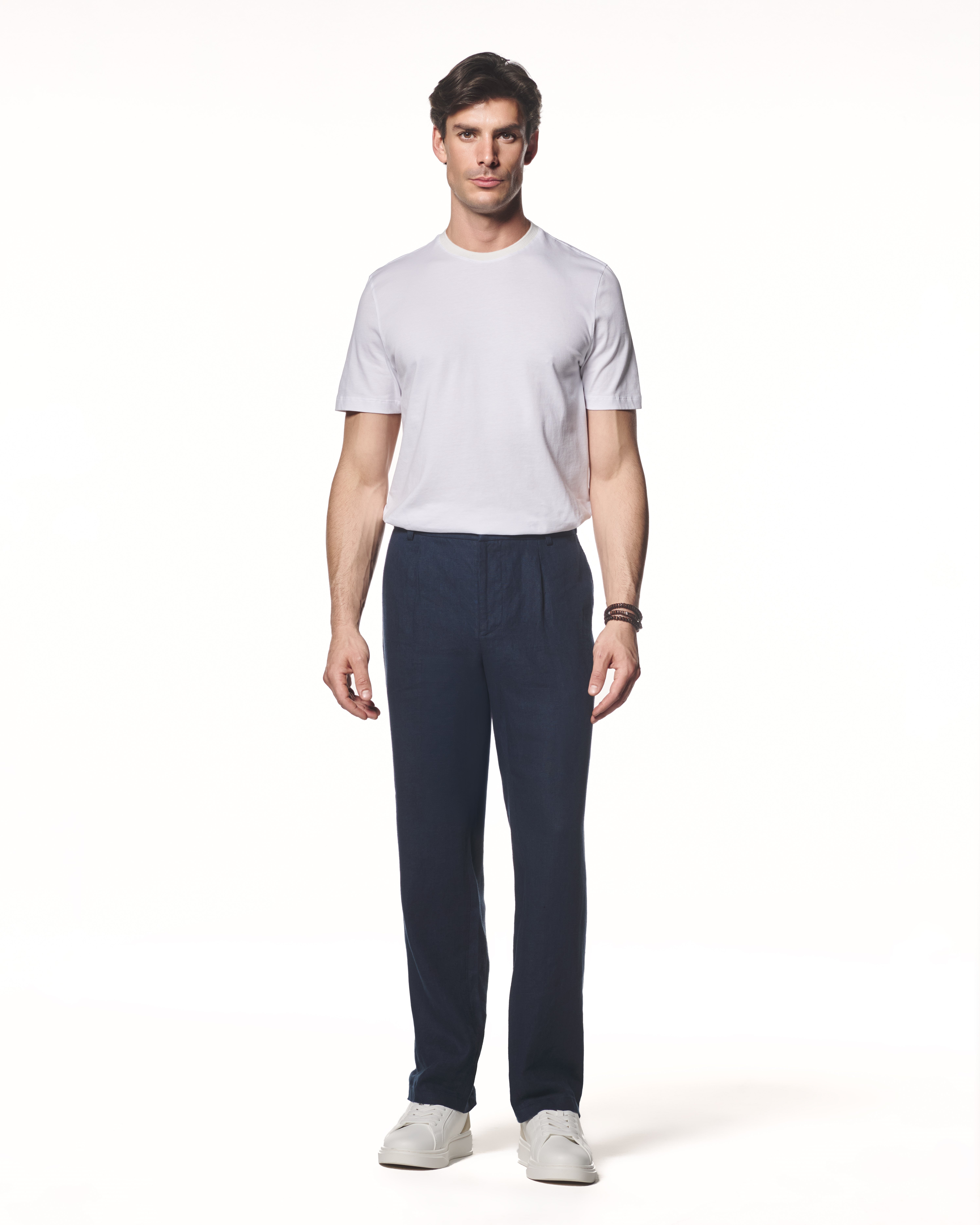 %100 Keten Pantolon
