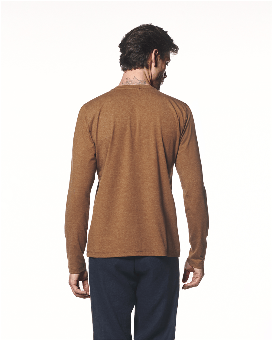 Uzun Kollu Kontrast Detaylı T-Shirt