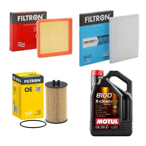 Filtron Opel Adam 1.4 Filtre Seti ve Motul Yağ 4lt 2012-2019