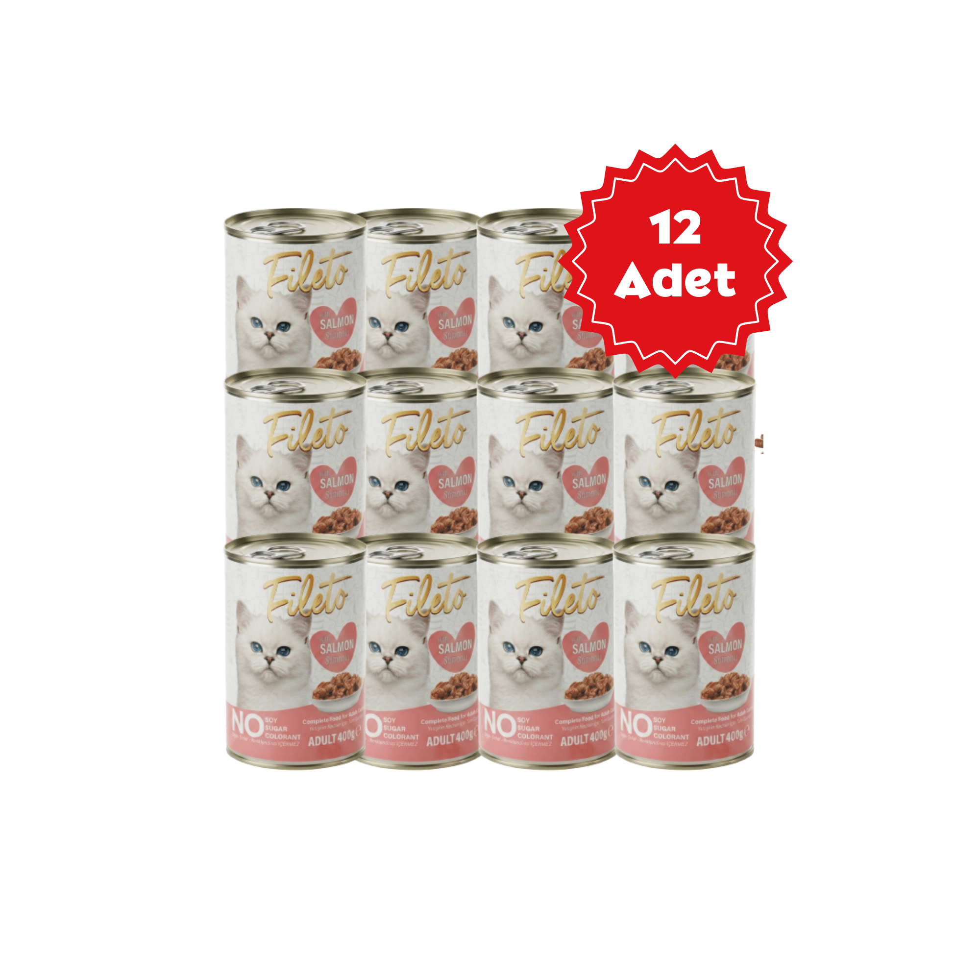  Bestpet Somon Parça Etli Ve Soslu Yetişkin Kedi Konservesi 400gr X 12 Adet