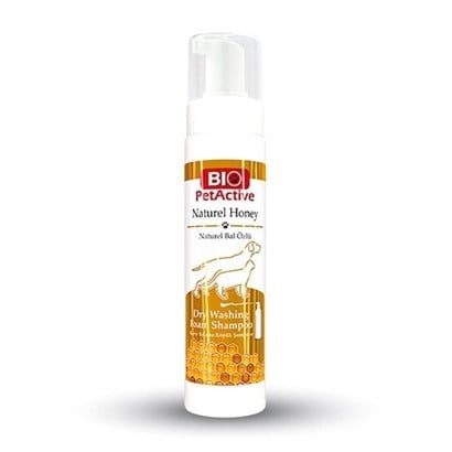  Bio PetActive Doğal Bal ve Buğday Özlü Kuru Yıkama Köpük Şampuanı 200 Ml