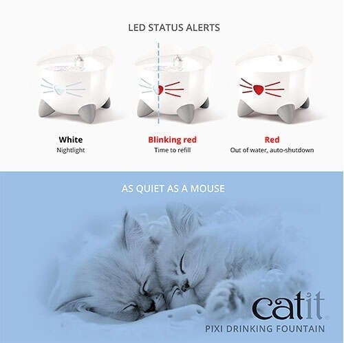  Catit Pixi Fountain Beyaz Renk Otomatik Kedi ve Küçük Irk Köpekler Su Pınarı 2L