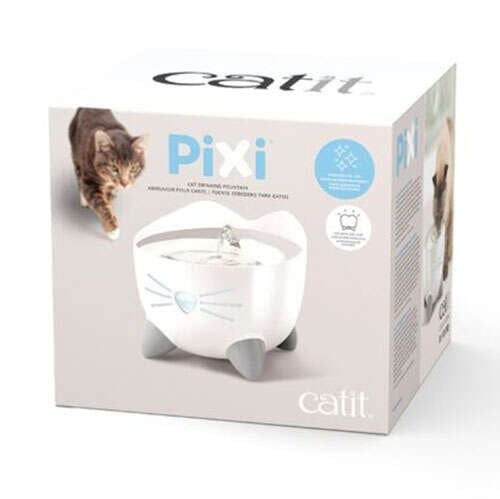  Catit Pixi Fountain Led Işıklı Çelik Hazneli Otomatik Su Sebili 2,5L