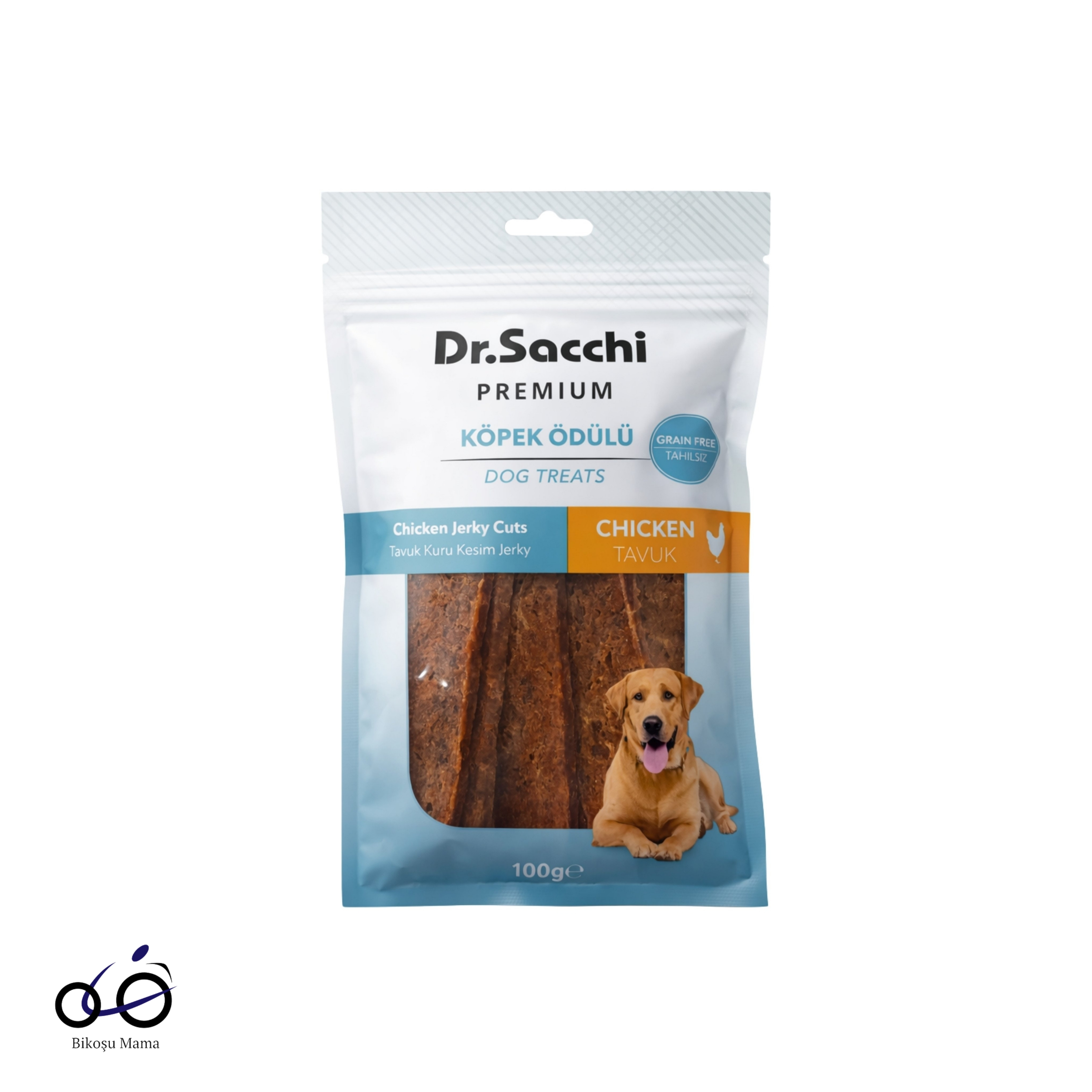 Dr.Sacchi Premium Tavuk Kuru Kesim Jerky Tahılsız Köpek Ödülü 100gr