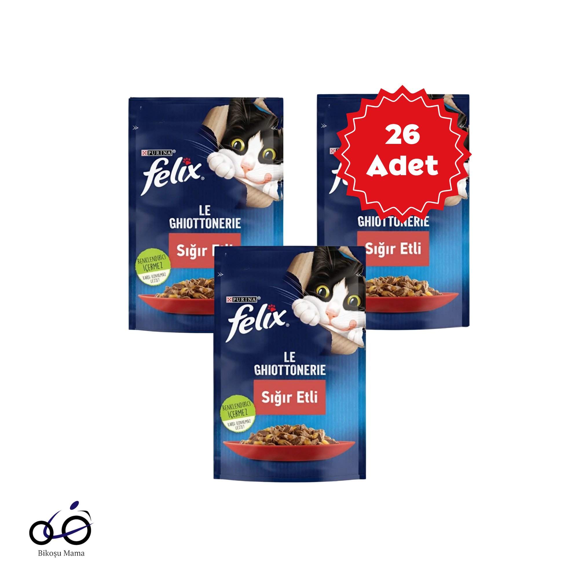 Felix Jöle İçinde Sığır Etli Yetişkin Kedi Konservesi 26X85gr | Kedi Konserve Mamaları   Felix Jöle İçinde Sığır Etli Yetişkin Kedi Konservesi 26X85gr