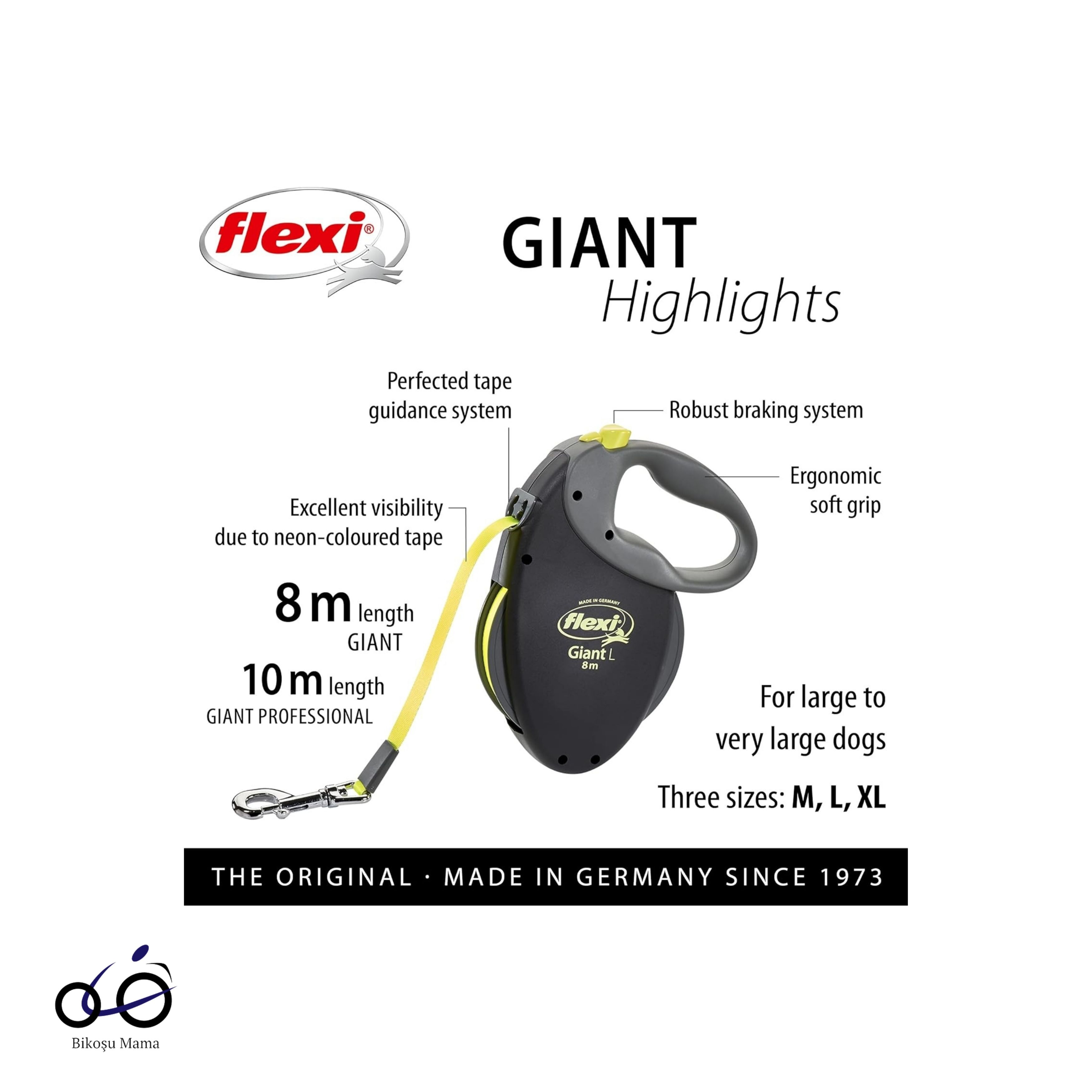 Flexi New Neon Dev Giant Şerit Tasma