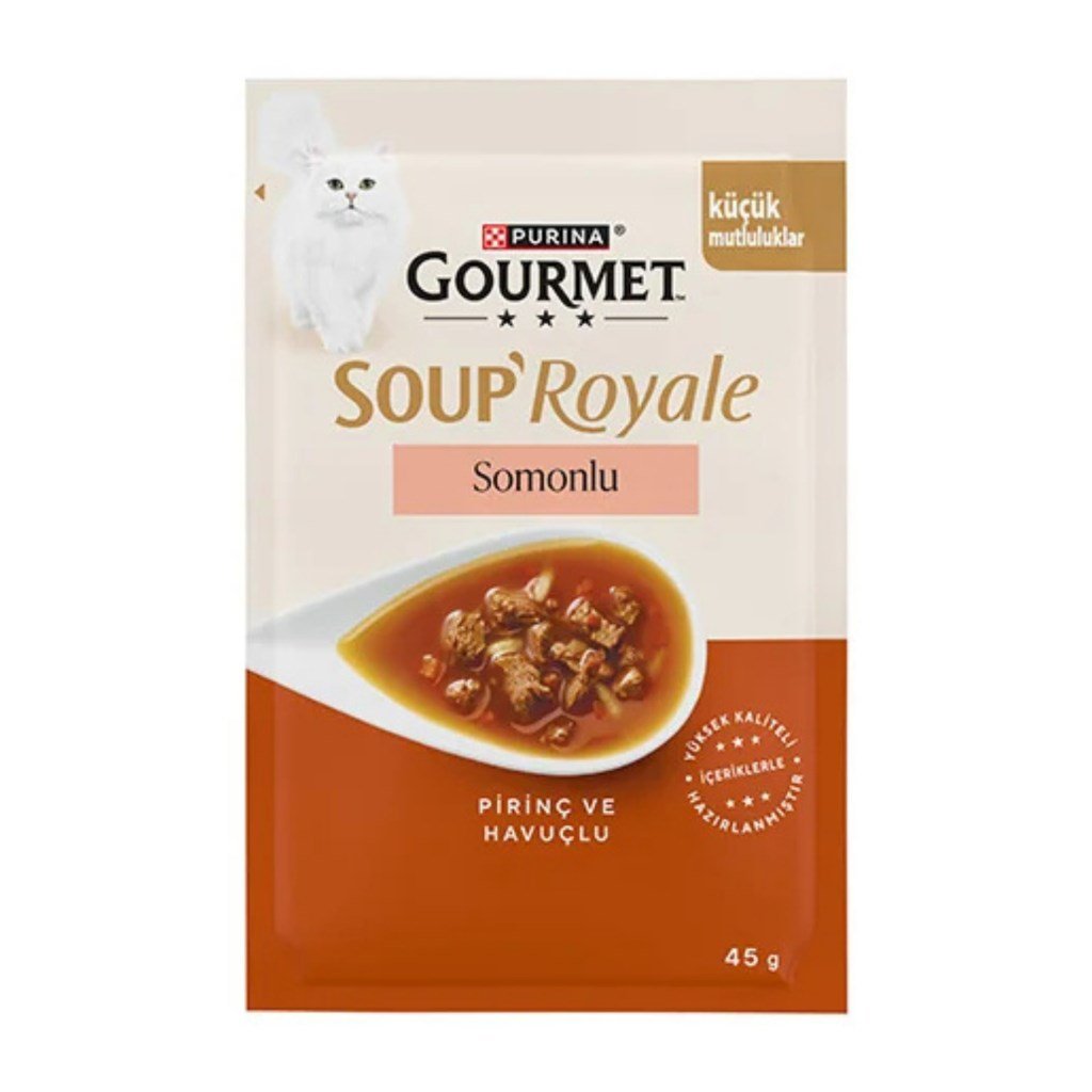  Gourmet Soup Royale Somonlu Kedi Çorbası 45gr (30'li Set)