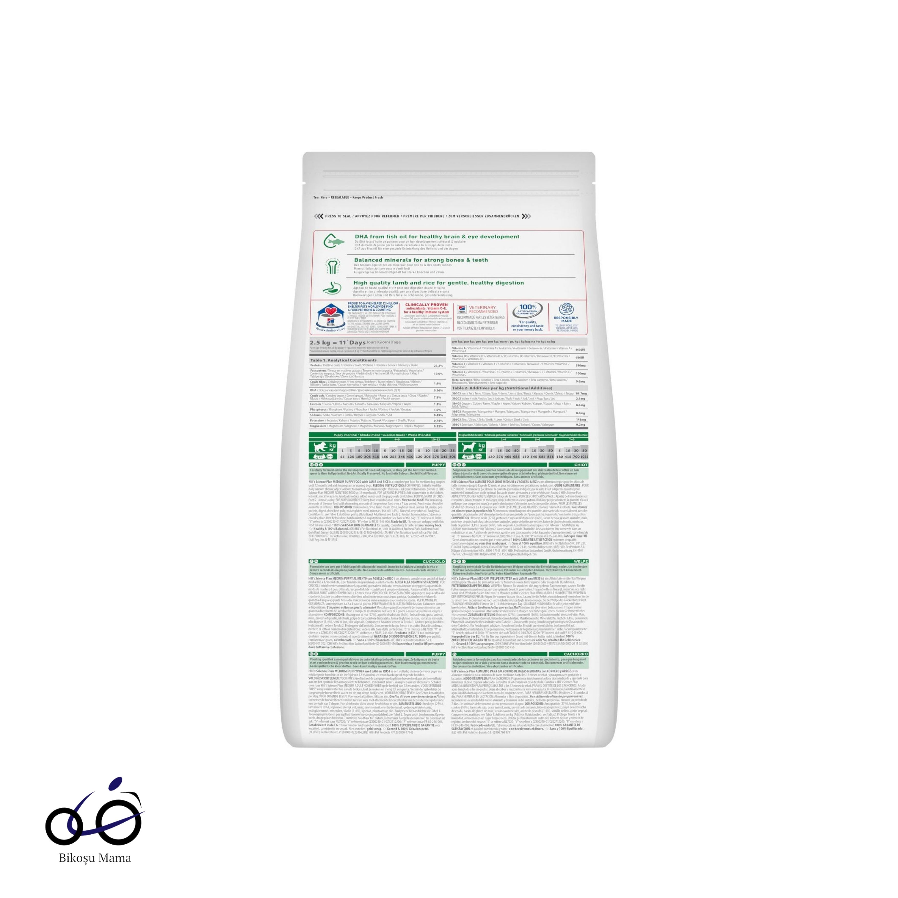 Hill's SCIENCE PLAN Healthy Development Kuzulu Orta Irk Yavru Köpek Maması 1kg (AÇIK MAMA)