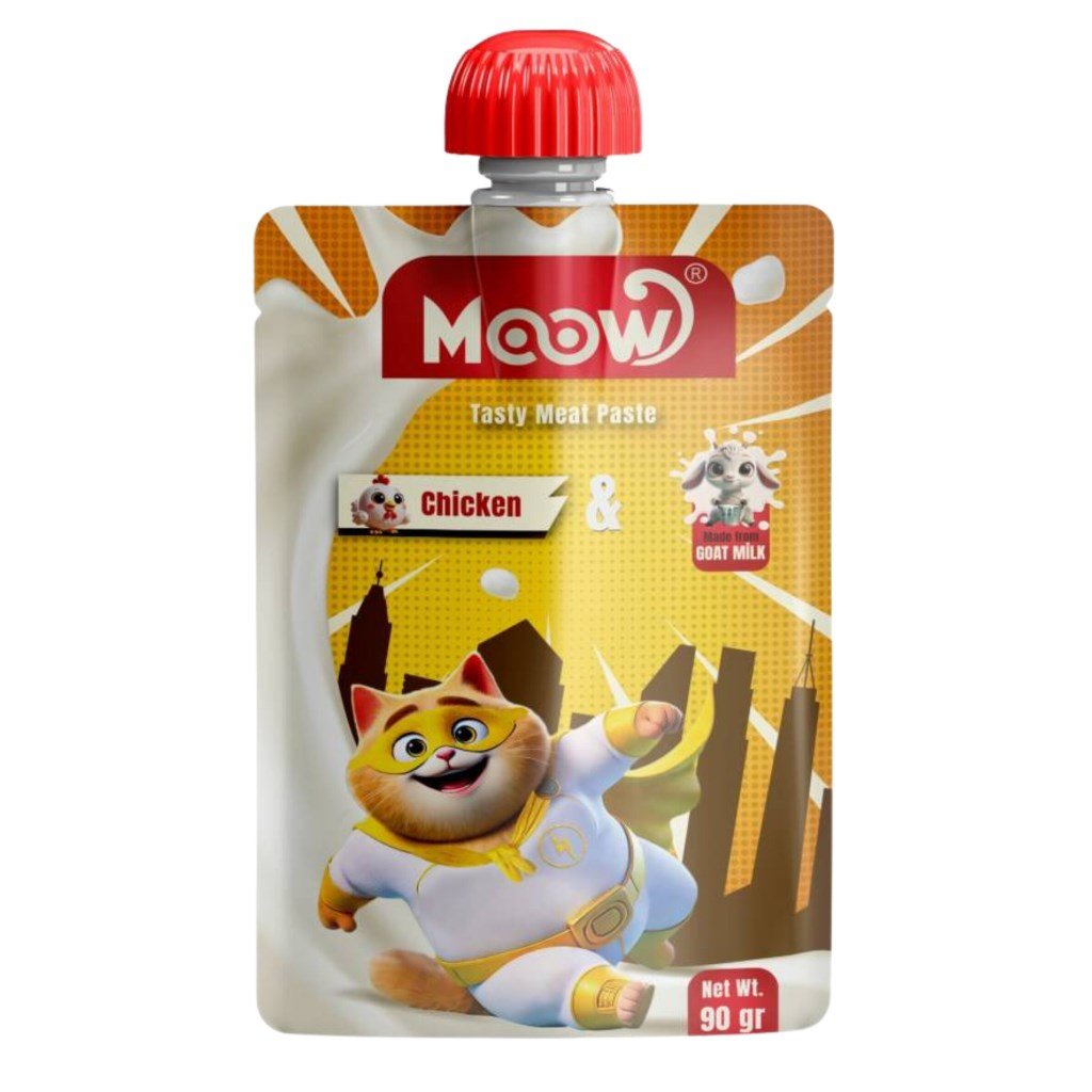  MOOW Taze Tavuk ve Keçi Sütlü Ezme Kedi Ödül Maması 90gr