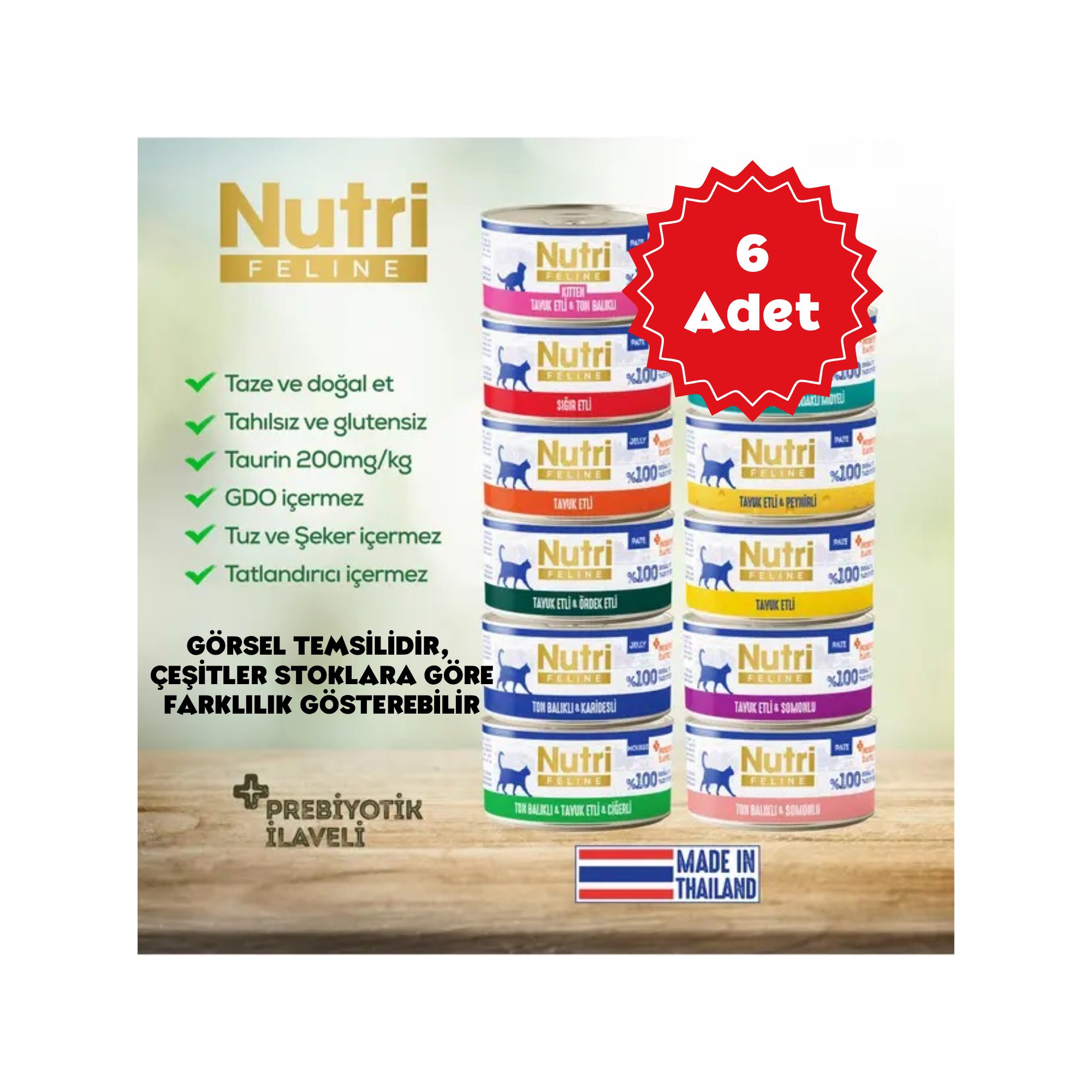  Nutri Feline Karışık Set Kedi Konservesi 70gr (6 Adet)