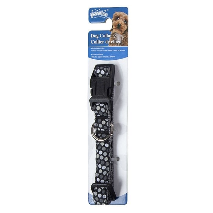  Pawise Siyah Köpek Boyun Tasması Medium 35-50 cm x 20 mm