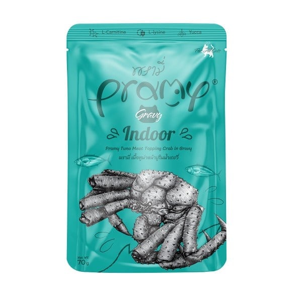  Pramy Indoor Sos İçinde Yengeçli ve Ton Balıklı Kedi Konservesi 70gr