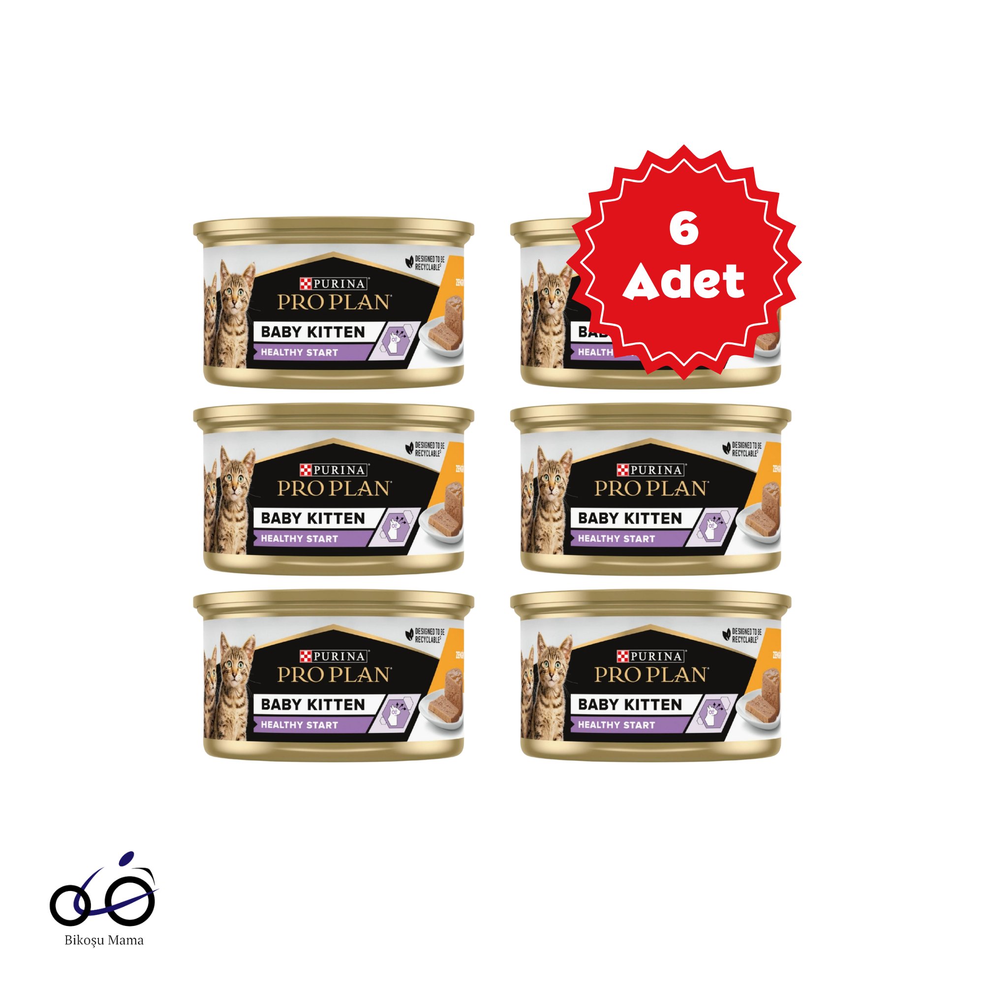Pro Plan Baby Kitten Tavuklu Yeni Doğan Yavru ve Anne Kedi Konservesi 6X85gr | Kedi Konserve Mamaları   Pro Plan Baby Kitten Tavuklu Yeni Doğan Yavru ve Anne Kedi Konservesi 6X85gr