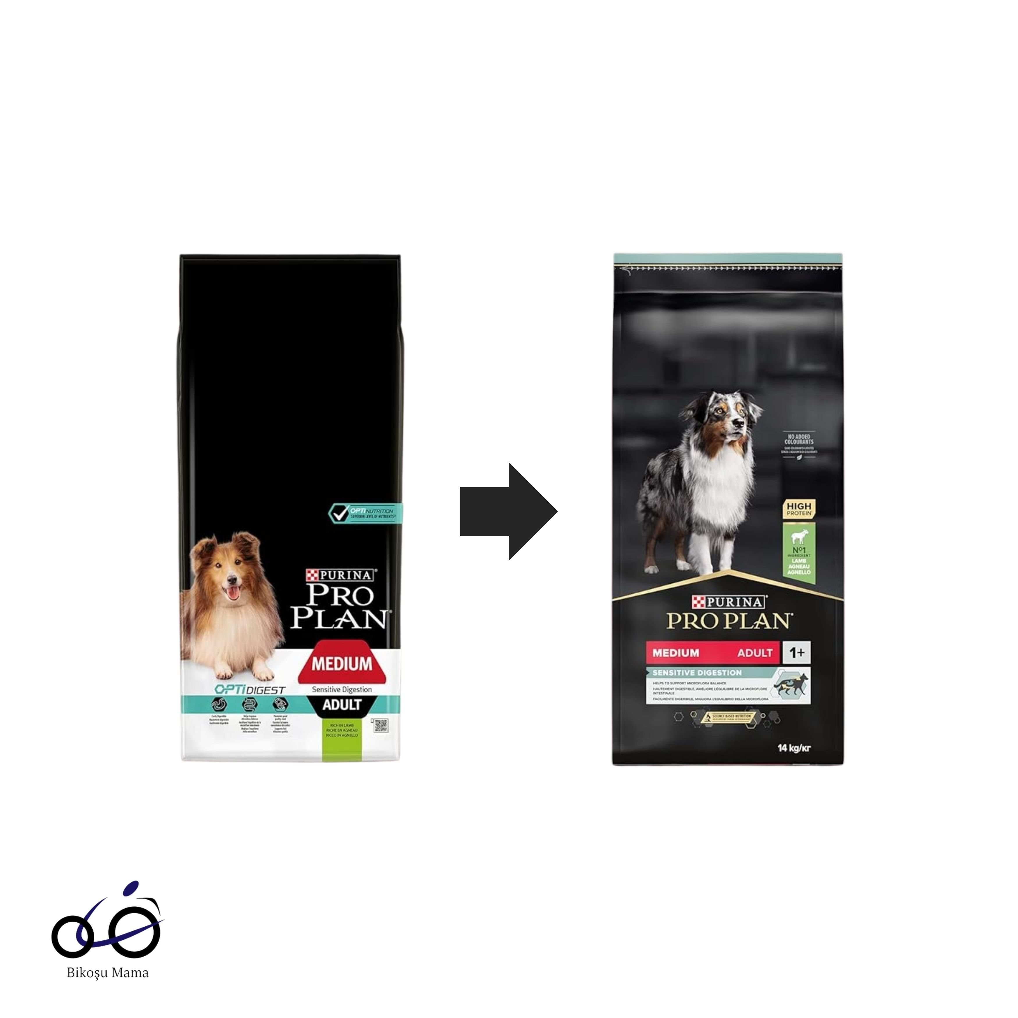 Pro Plan Medium Sensitive Digestion Kuzulu ve Pirinçli Orta Irk Yetişkin Köpek Maması